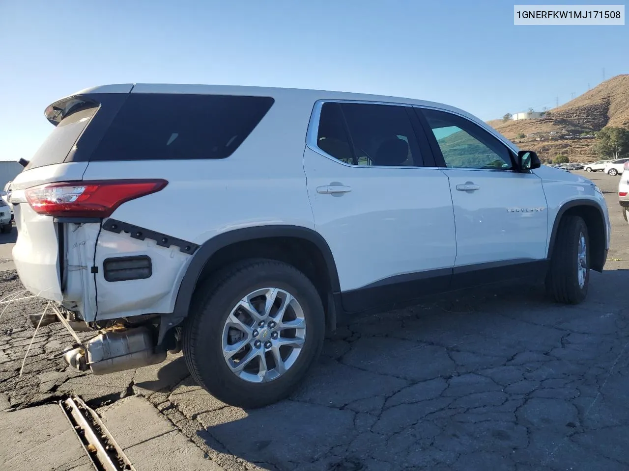 2021 Chevrolet Traverse Ls VIN: 1GNERFKW1MJ171508 Lot: 80886504