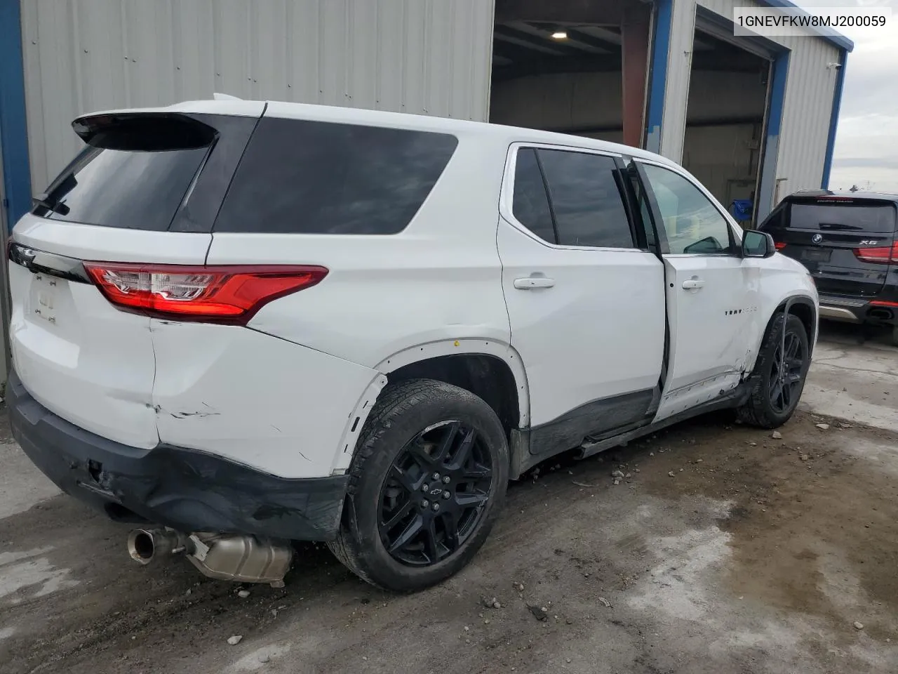 2021 Chevrolet Traverse Ls VIN: 1GNEVFKW8MJ200059 Lot: 80990694