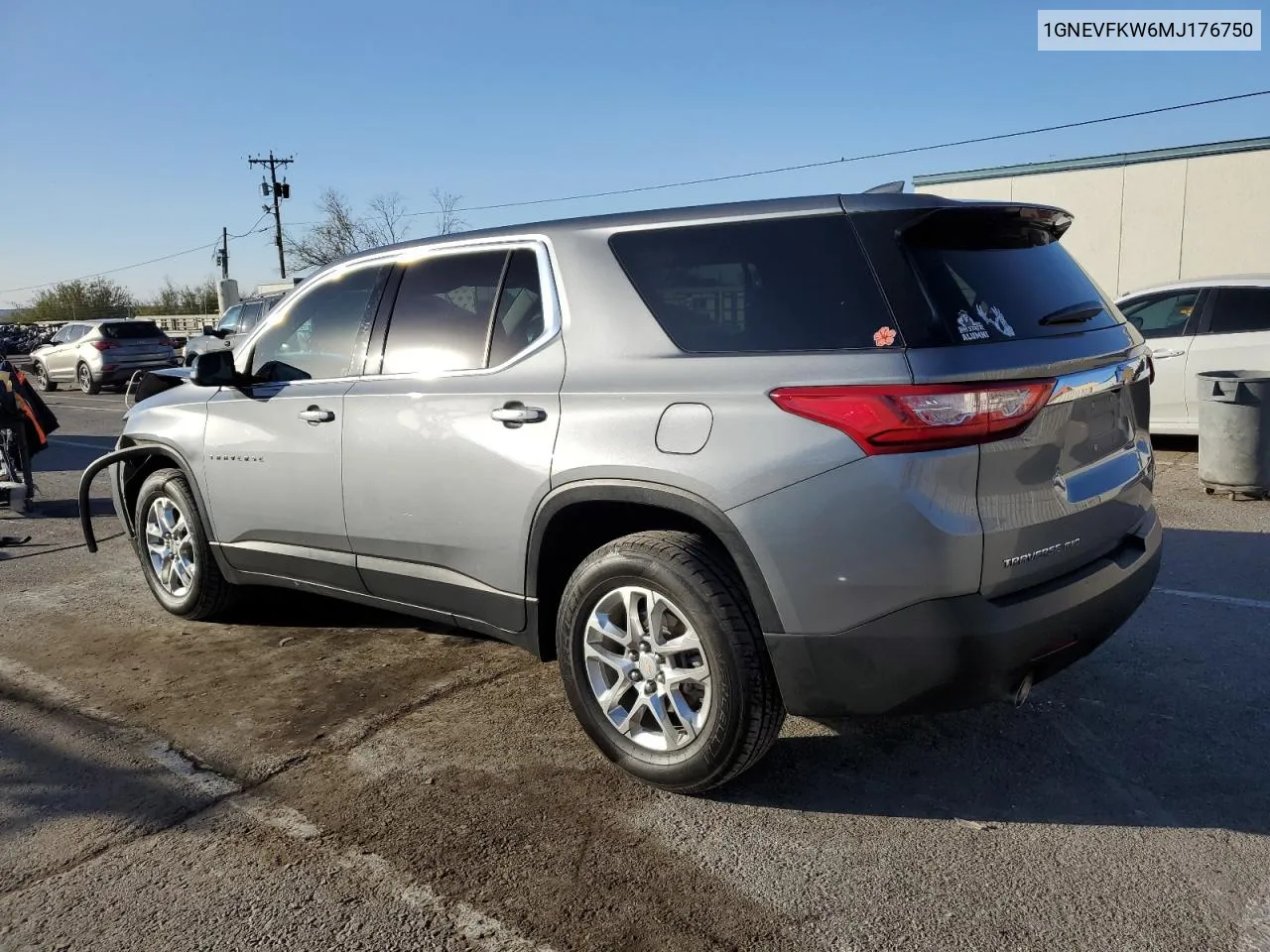 2021 Chevrolet Traverse Ls VIN: 1GNEVFKW6MJ176750 Lot: 81263164