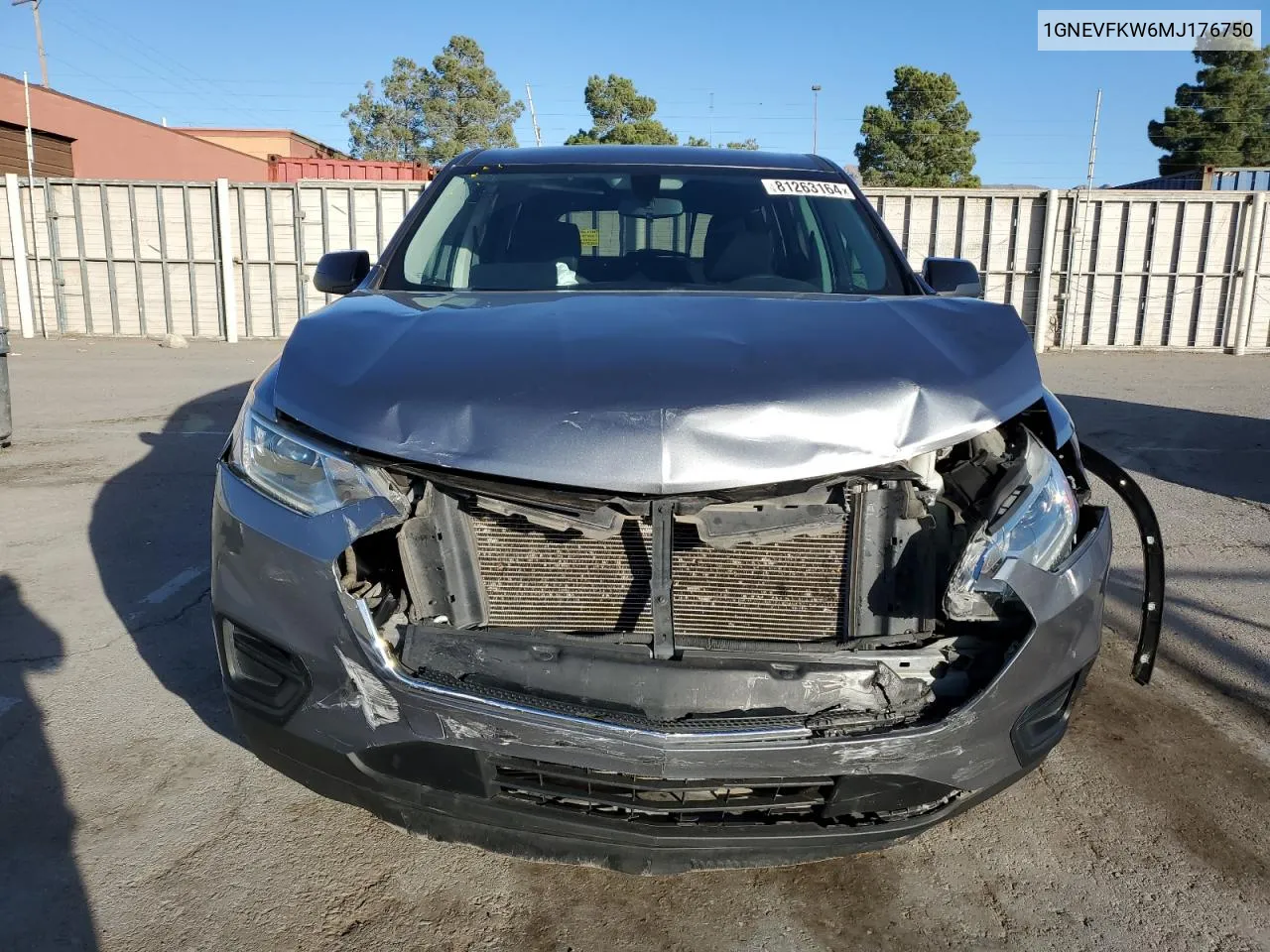 2021 Chevrolet Traverse Ls VIN: 1GNEVFKW6MJ176750 Lot: 81263164