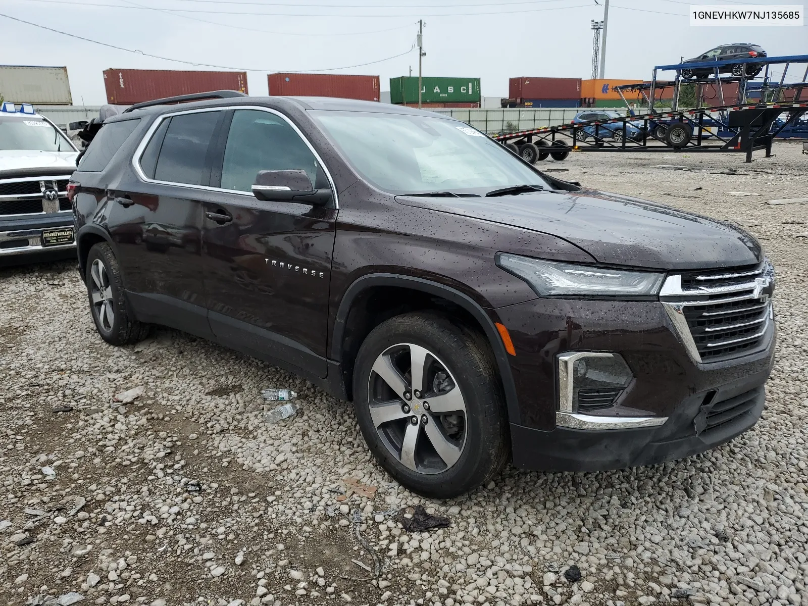 1GNEVHKW7NJ135685 2022 Chevrolet Traverse Lt