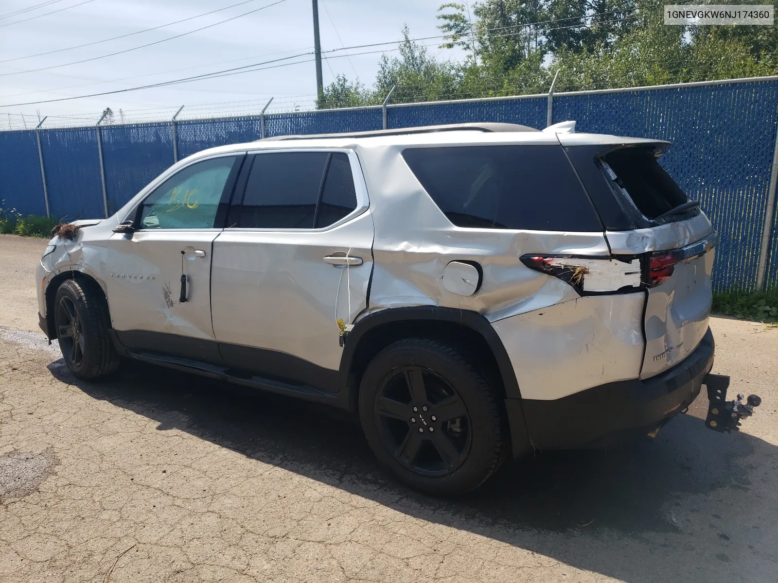 2022 Chevrolet Traverse Lt VIN: 1GNEVGKW6NJ174360 Lot: 66733284