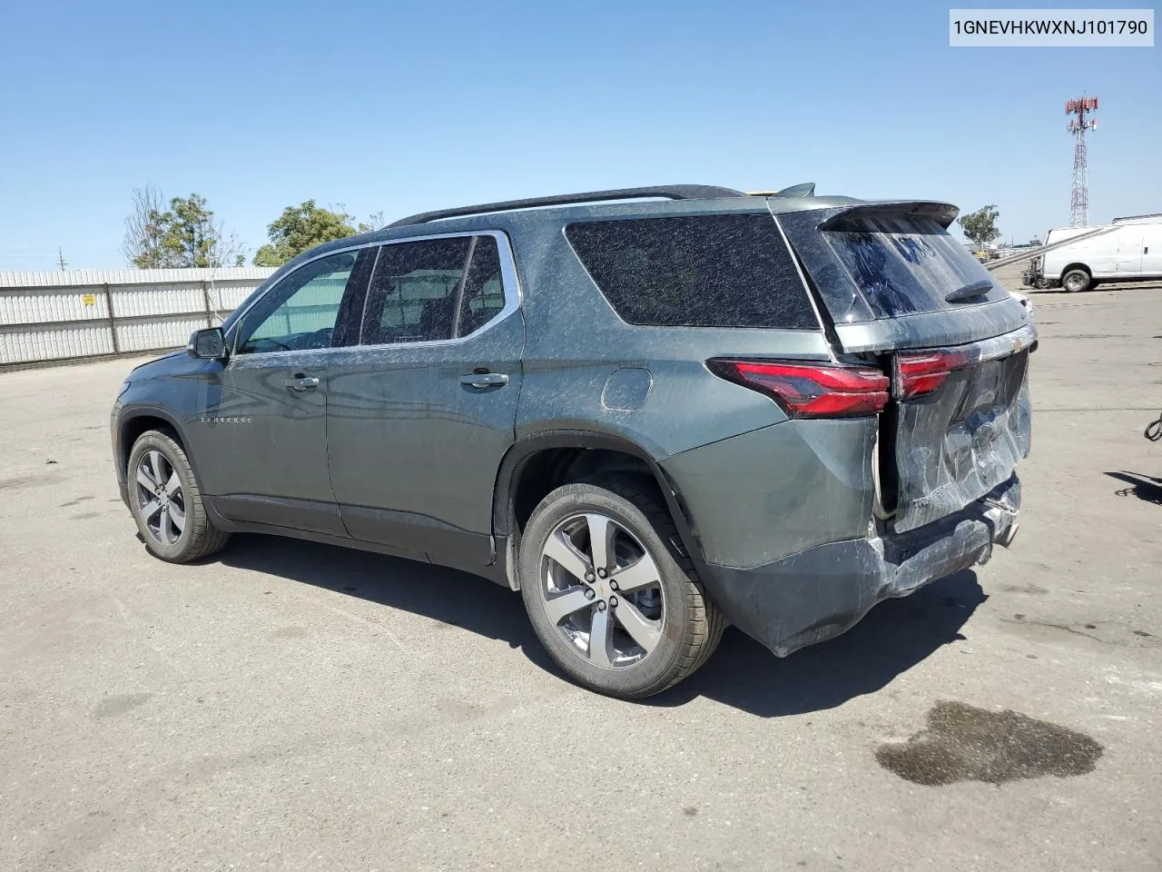 2022 Chevrolet Traverse Lt VIN: 1GNEVHKWXNJ101790 Lot: 67332944