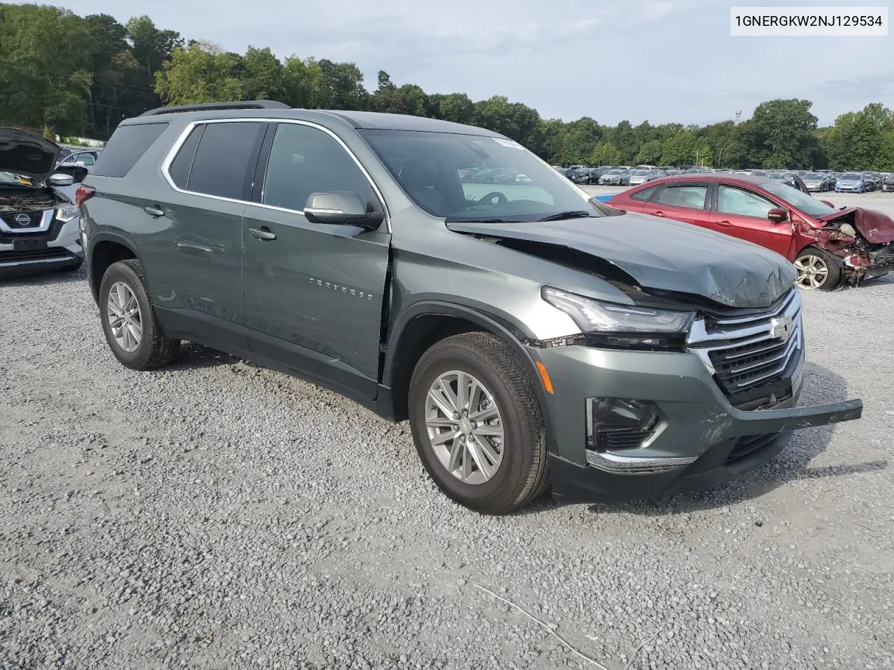 2022 Chevrolet Traverse Lt VIN: 1GNERGKW2NJ129534 Lot: 71181644