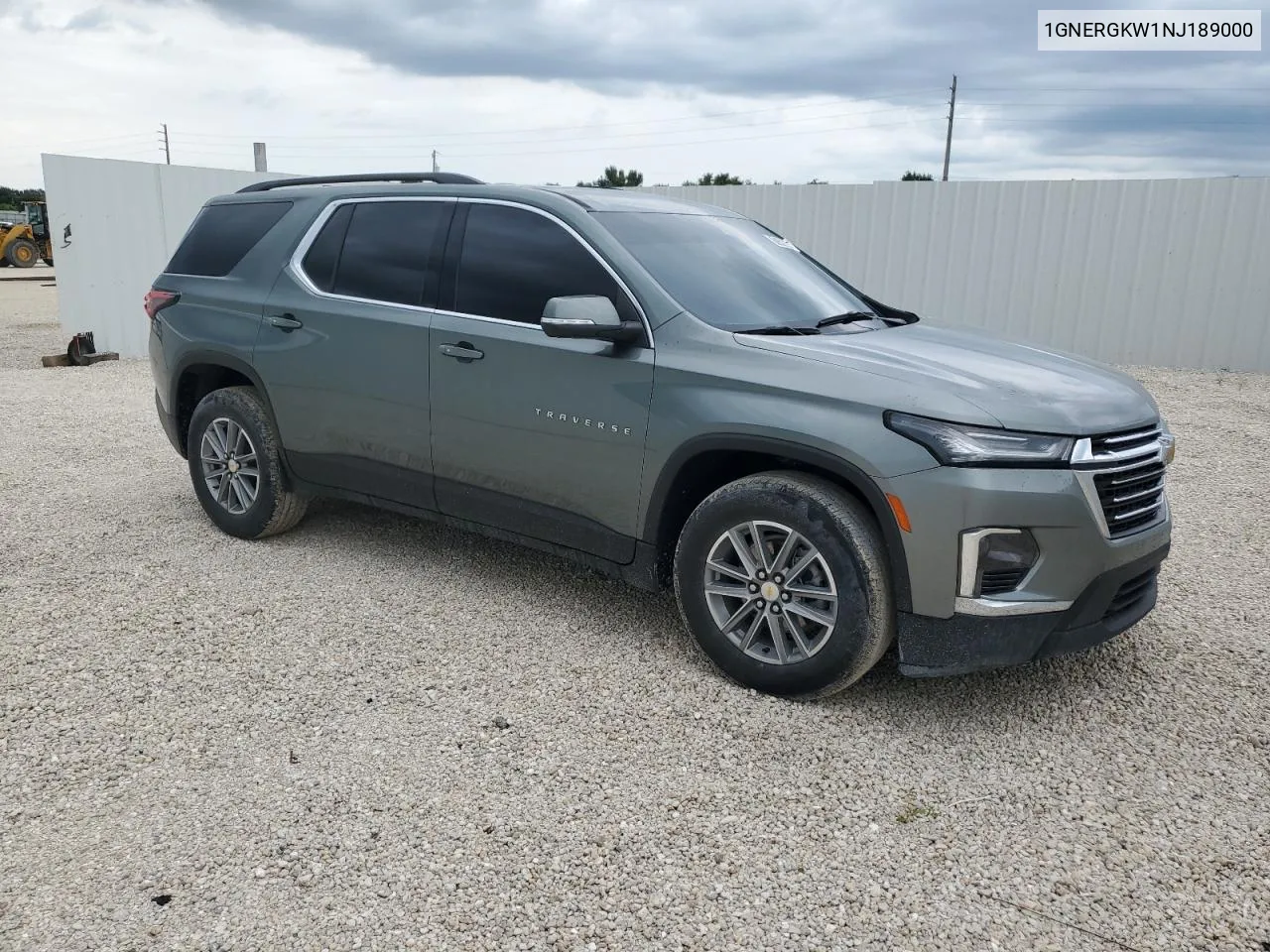 2022 Chevrolet Traverse Lt VIN: 1GNERGKW1NJ189000 Lot: 71578864