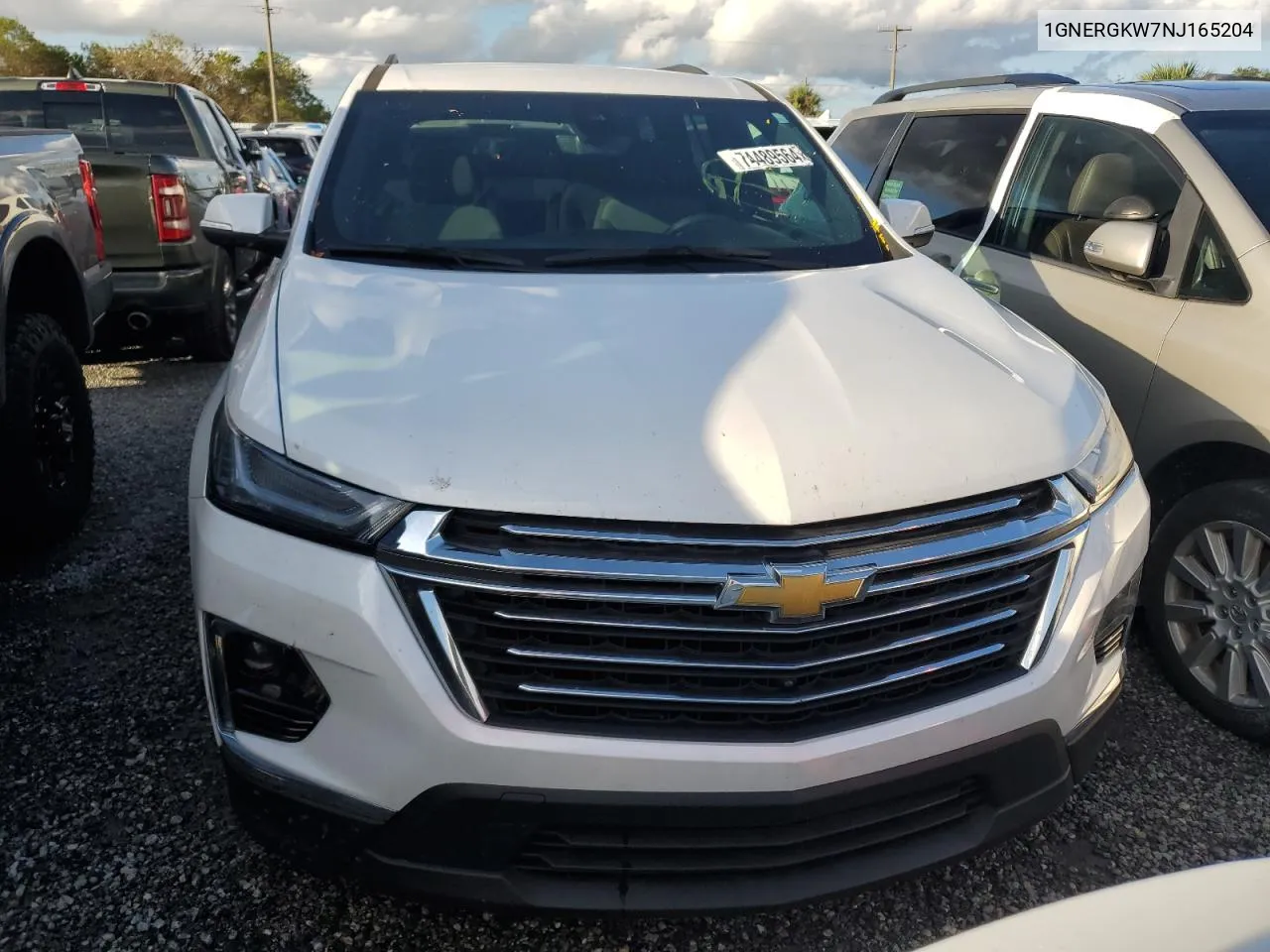 2022 Chevrolet Traverse Lt VIN: 1GNERGKW7NJ165204 Lot: 74489564