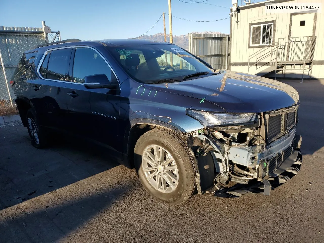 2022 Chevrolet Traverse Lt VIN: 1GNEVGKW0NJ184477 Lot: 76370384