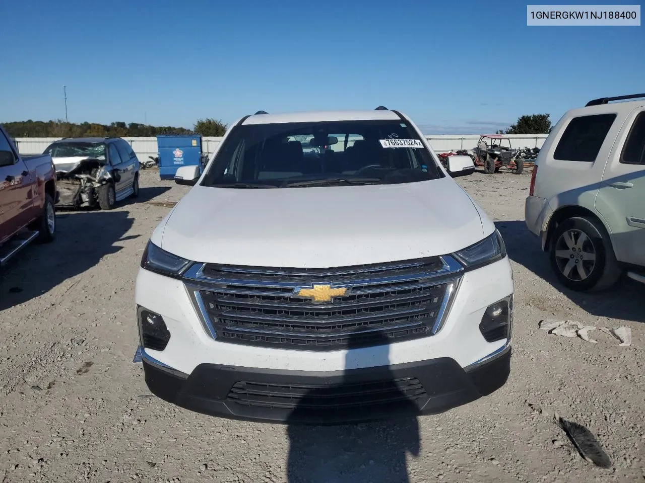 2022 Chevrolet Traverse Lt VIN: 1GNERGKW1NJ188400 Lot: 76637524