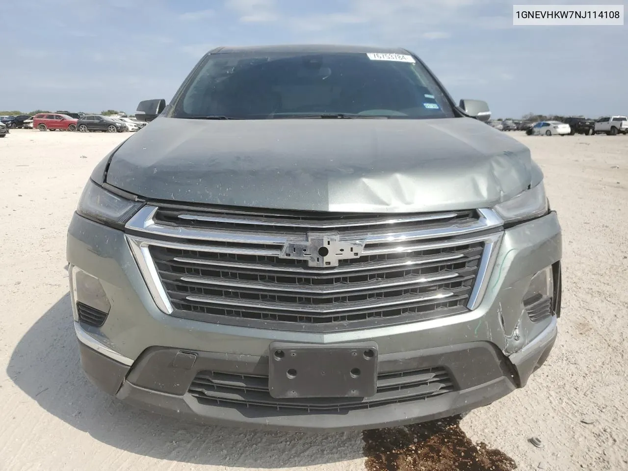 2022 Chevrolet Traverse Lt VIN: 1GNEVHKW7NJ114108 Lot: 76753784