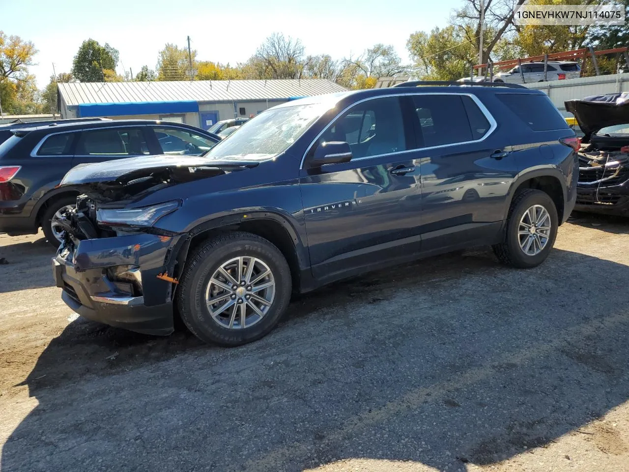 2022 Chevrolet Traverse Lt VIN: 1GNEVHKW7NJ114075 Lot: 78242394