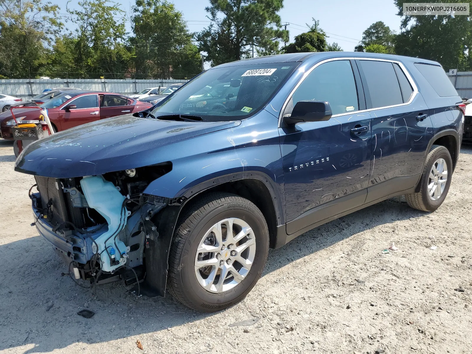 2023 Chevrolet Traverse Ls VIN: 1GNERFKW0PJ216605 Lot: 68091204