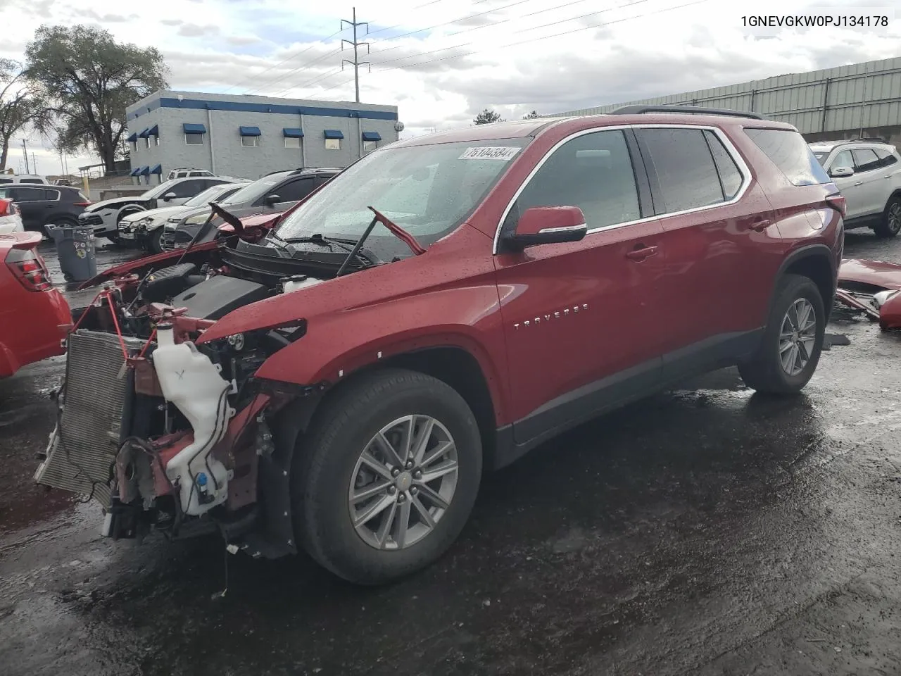 2023 Chevrolet Traverse Lt VIN: 1GNEVGKW0PJ134178 Lot: 76104384