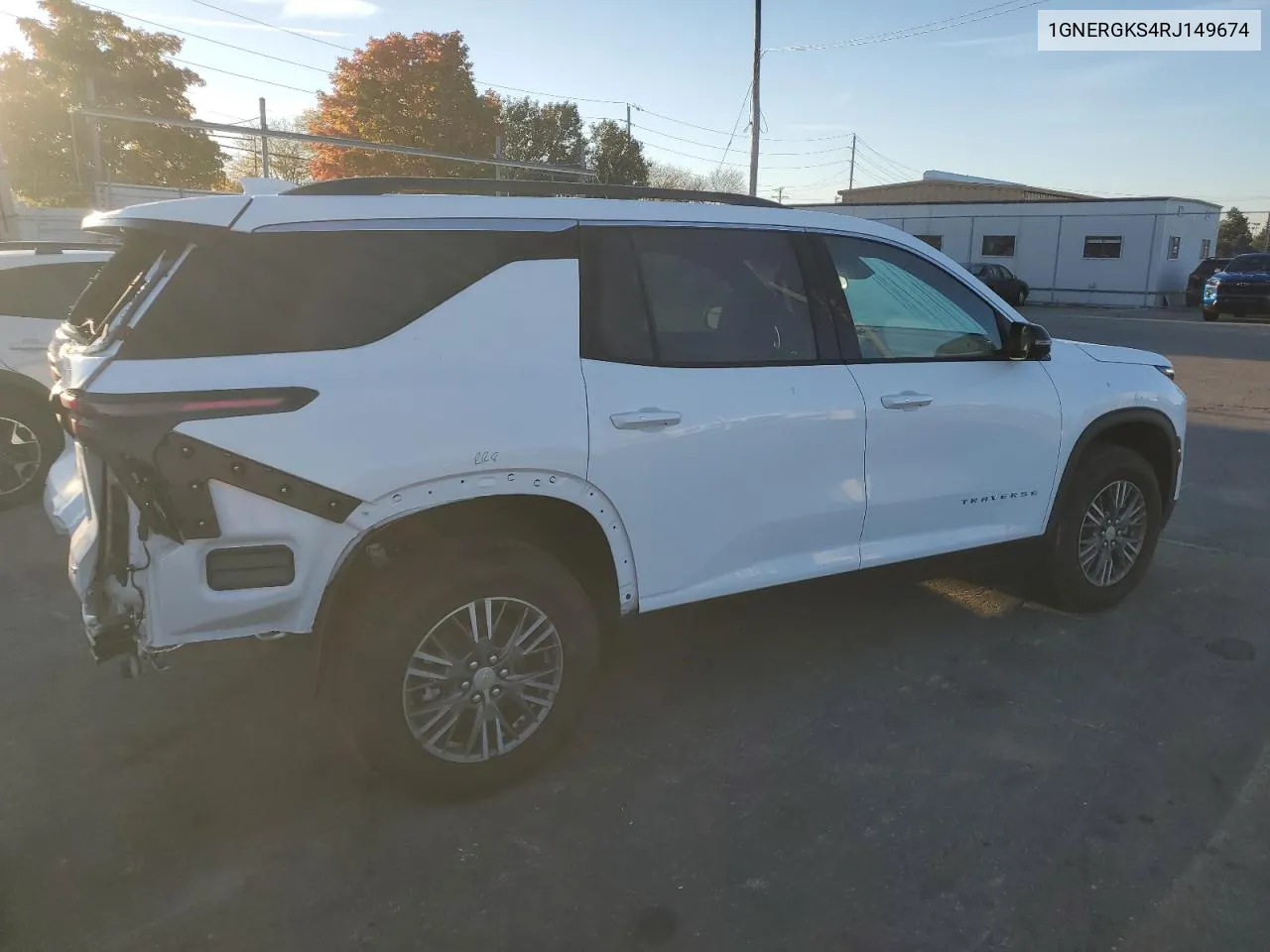 2024 Chevrolet Traverse Lt VIN: 1GNERGKS4RJ149674 Lot: 77258614