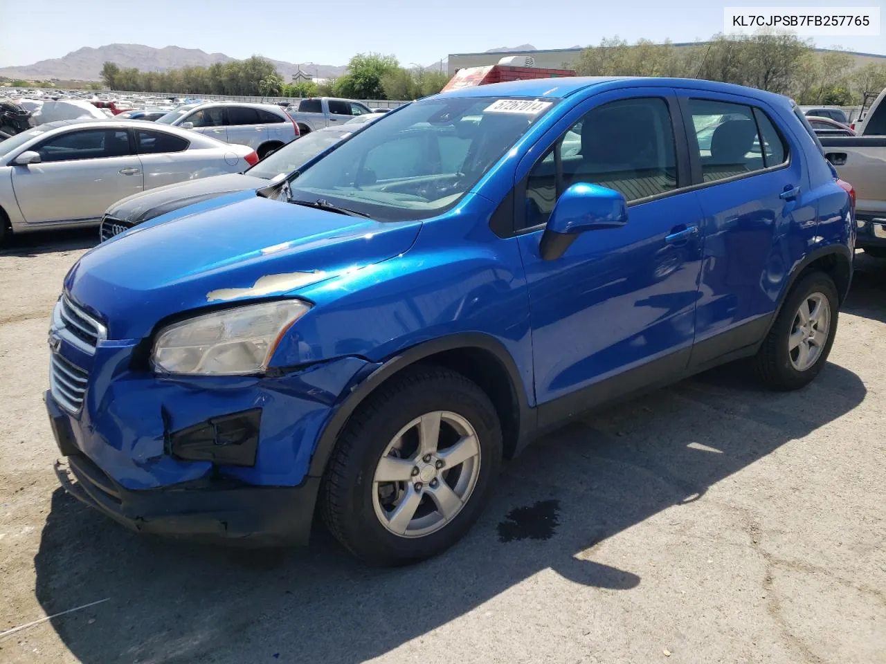 2015 Chevrolet Trax 1Ls VIN: KL7CJPSB7FB257765 Lot: 57267014