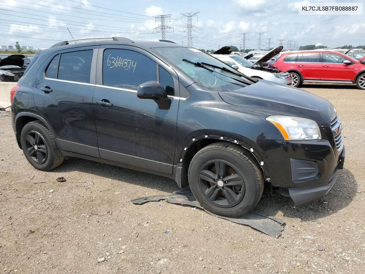 2015 Chevrolet Trax 1Lt VIN: KL7CJLSB7FB088887 Lot: 63664374