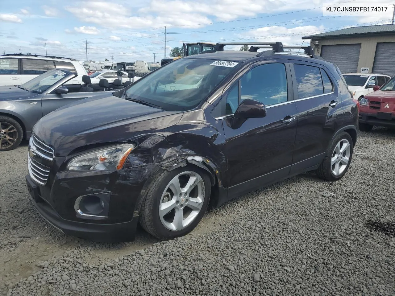 2015 Chevrolet Trax Ltz VIN: KL7CJNSB7FB174017 Lot: 66997204