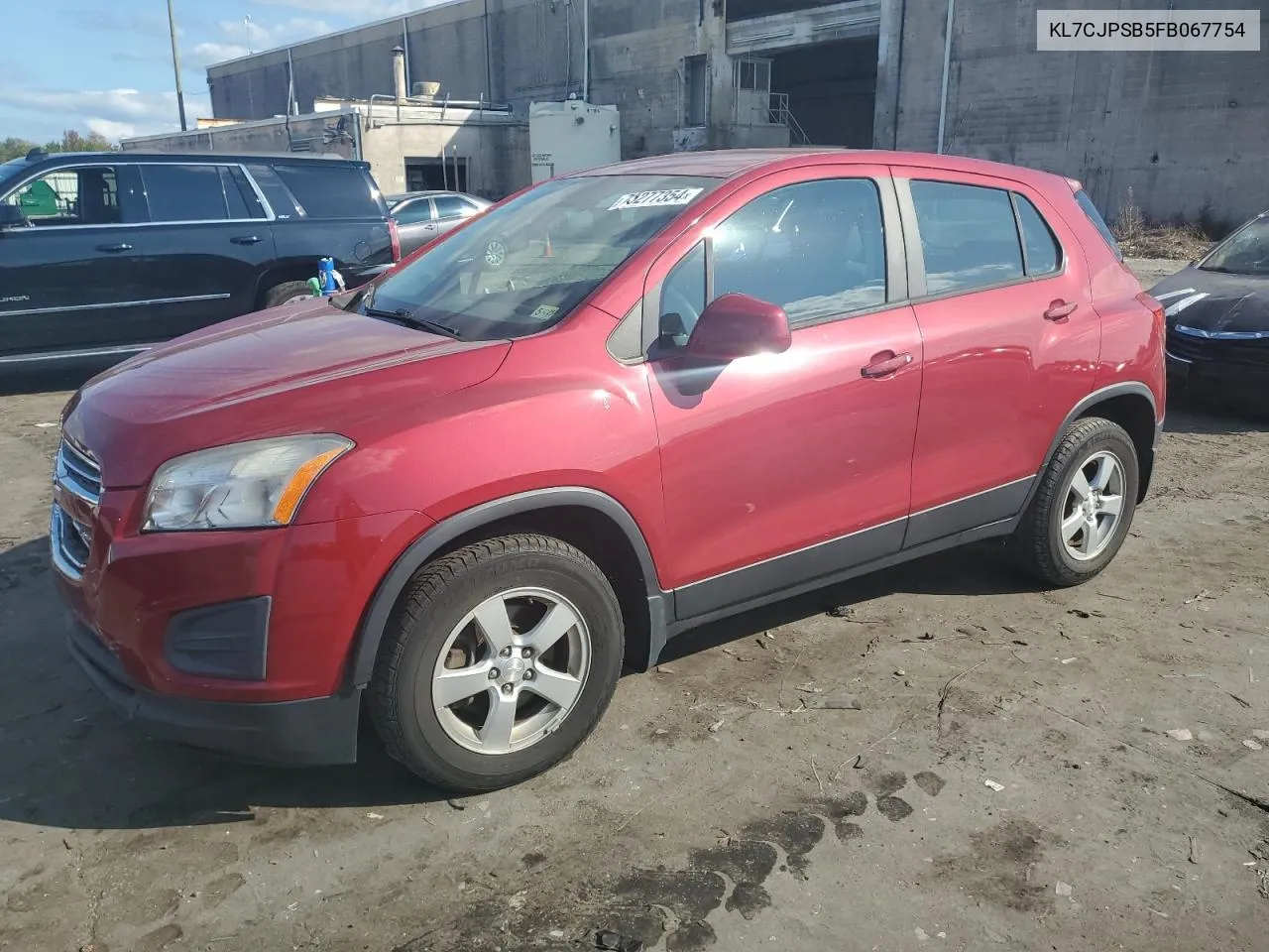 2015 Chevrolet Trax 1Ls VIN: KL7CJPSB5FB067754 Lot: 70277354