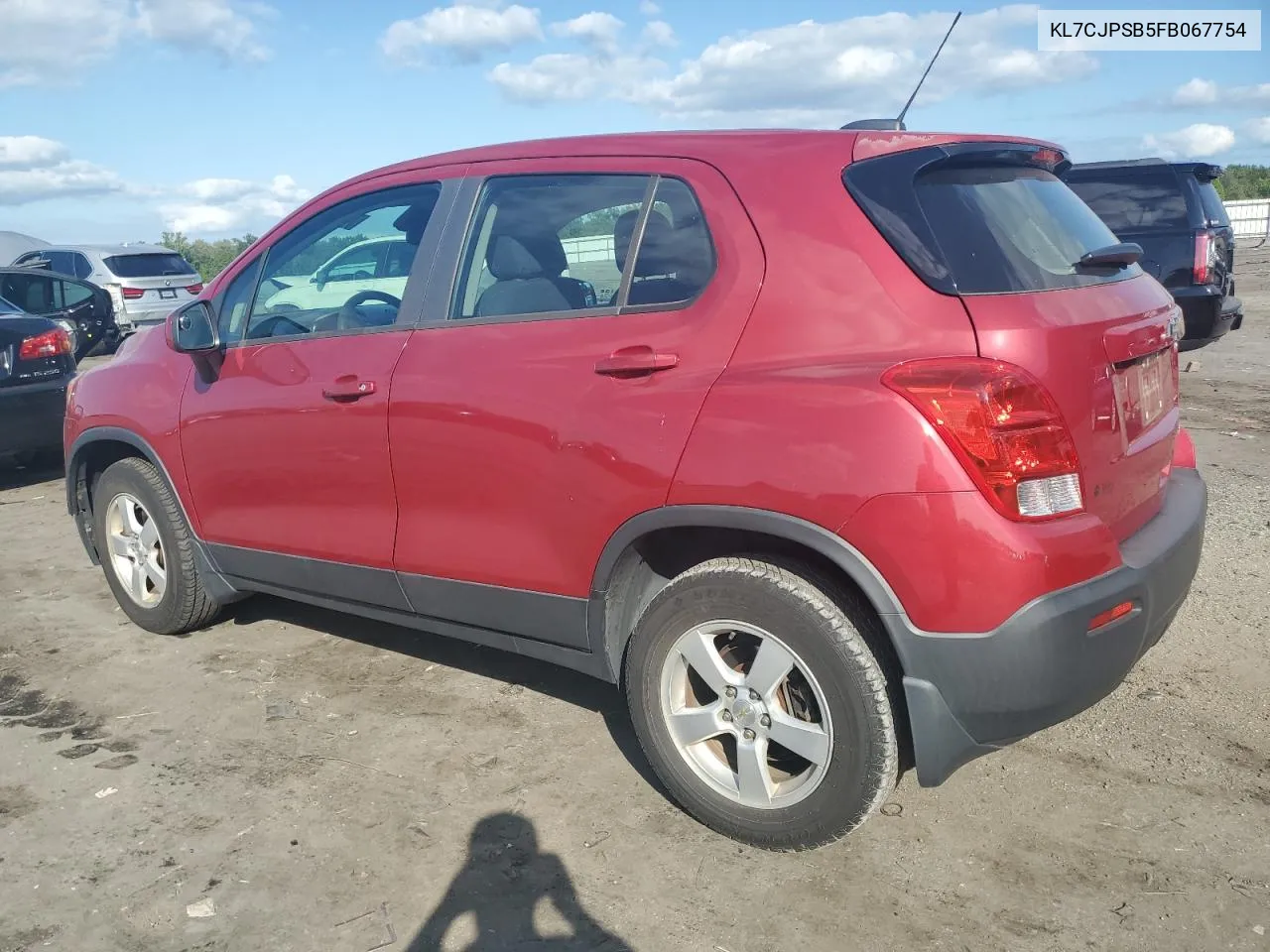 2015 Chevrolet Trax 1Ls VIN: KL7CJPSB5FB067754 Lot: 70277354