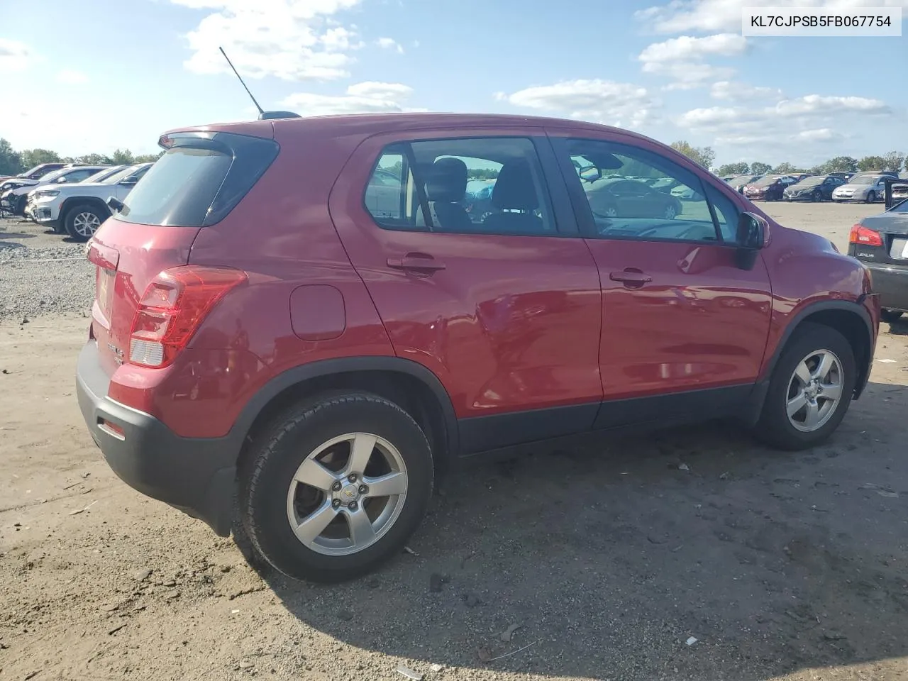 2015 Chevrolet Trax 1Ls VIN: KL7CJPSB5FB067754 Lot: 70277354