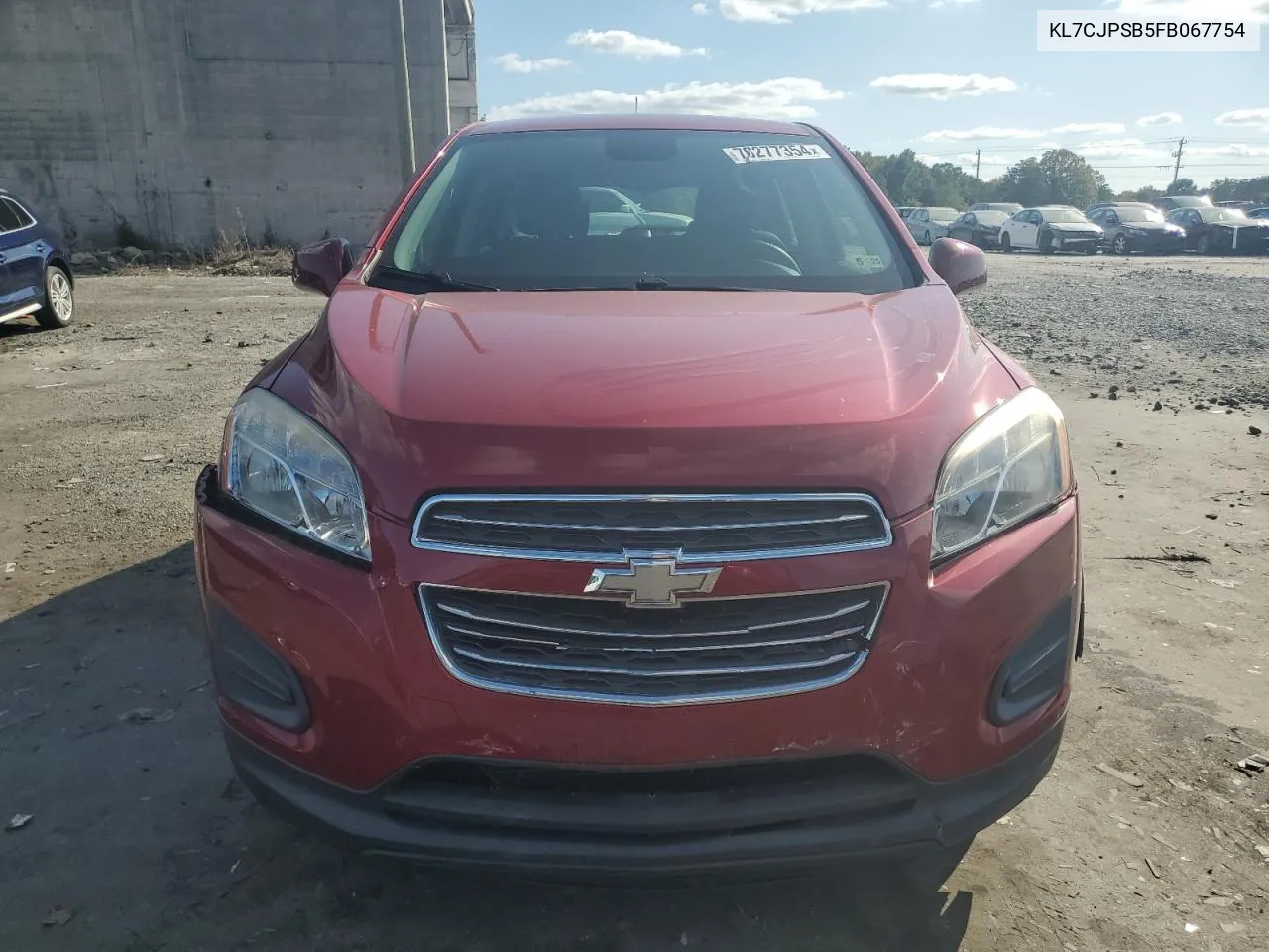 2015 Chevrolet Trax 1Ls VIN: KL7CJPSB5FB067754 Lot: 70277354