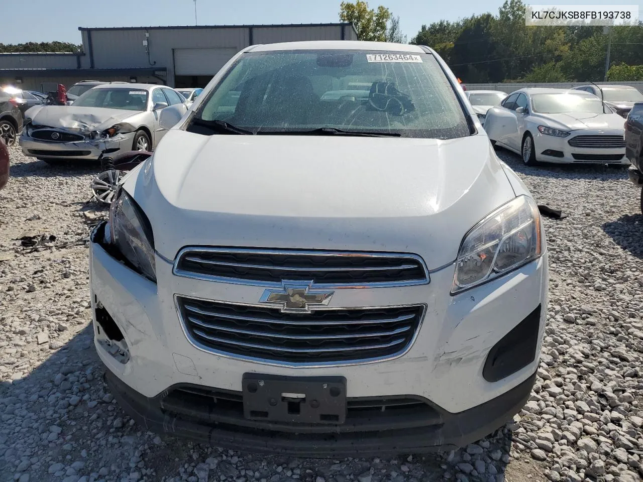 2015 Chevrolet Trax Ls VIN: KL7CJKSB8FB193738 Lot: 71263464