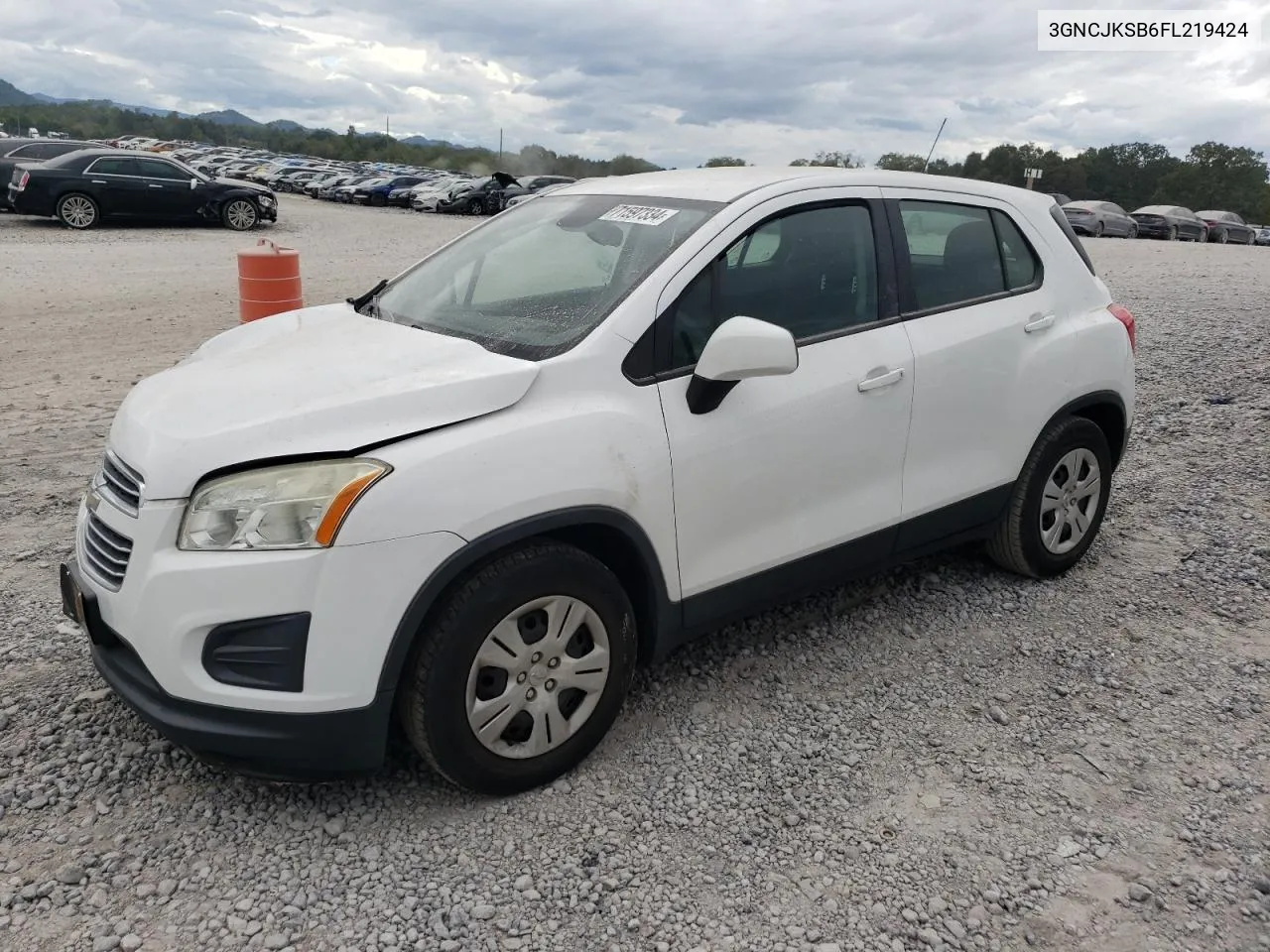 2015 Chevrolet Trax Ls VIN: 3GNCJKSB6FL219424 Lot: 71597334