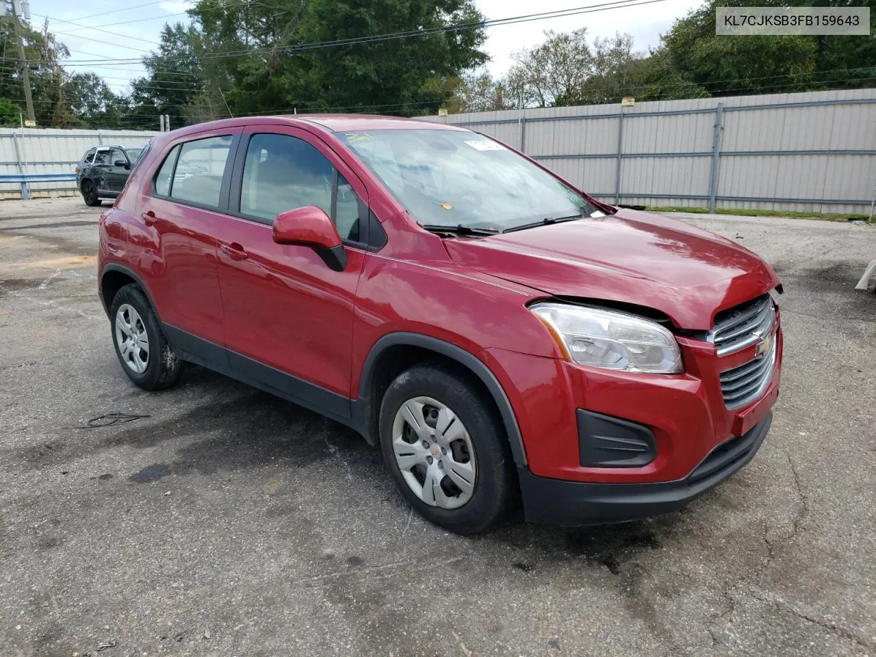 2015 Chevrolet Trax Ls VIN: KL7CJKSB3FB159643 Lot: 71735734