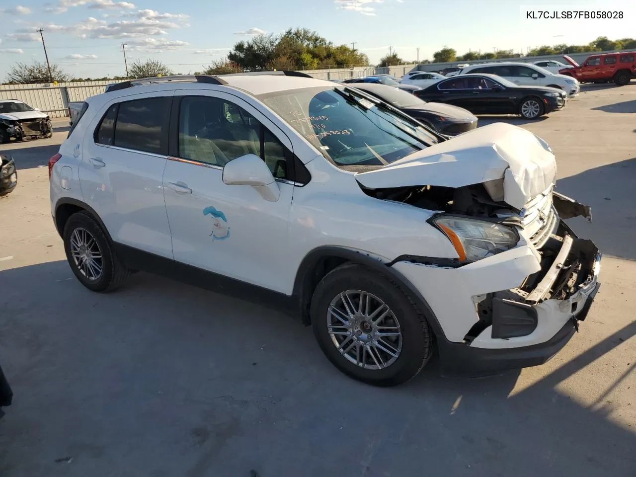 2015 Chevrolet Trax 1Lt VIN: KL7CJLSB7FB058028 Lot: 71788214