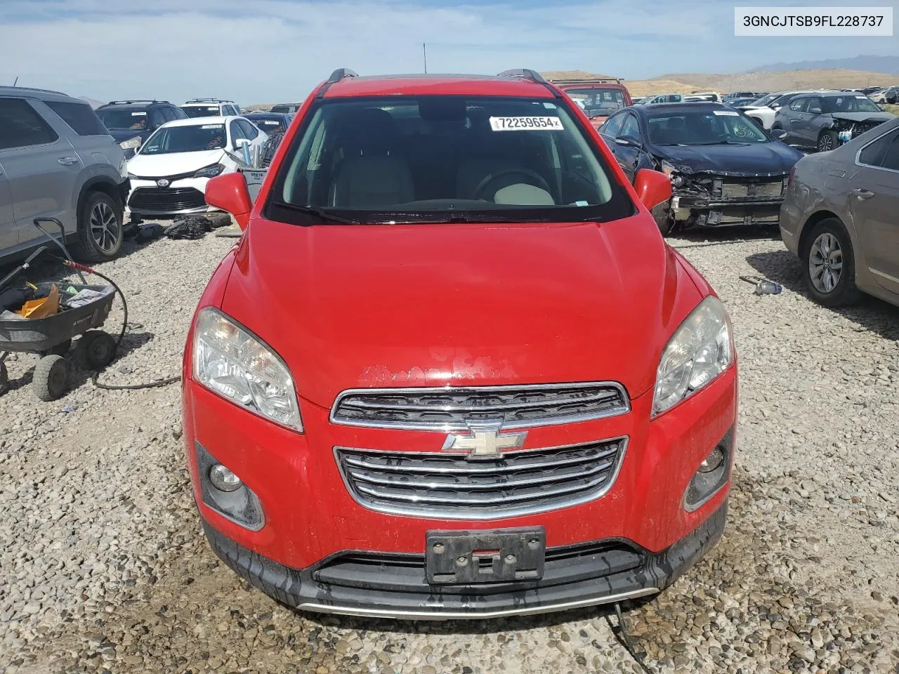 2015 Chevrolet Trax Ltz VIN: 3GNCJTSB9FL228737 Lot: 72259654