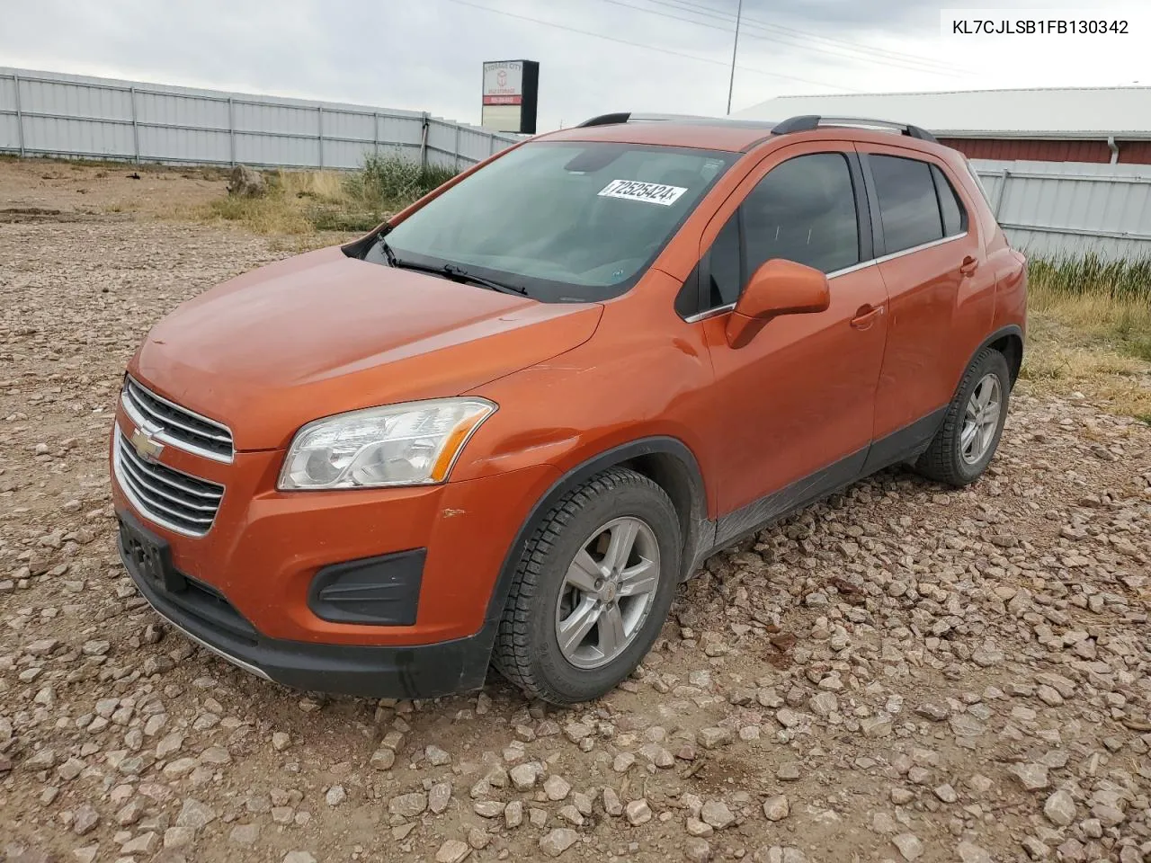 KL7CJLSB1FB130342 2015 Chevrolet Trax 1Lt