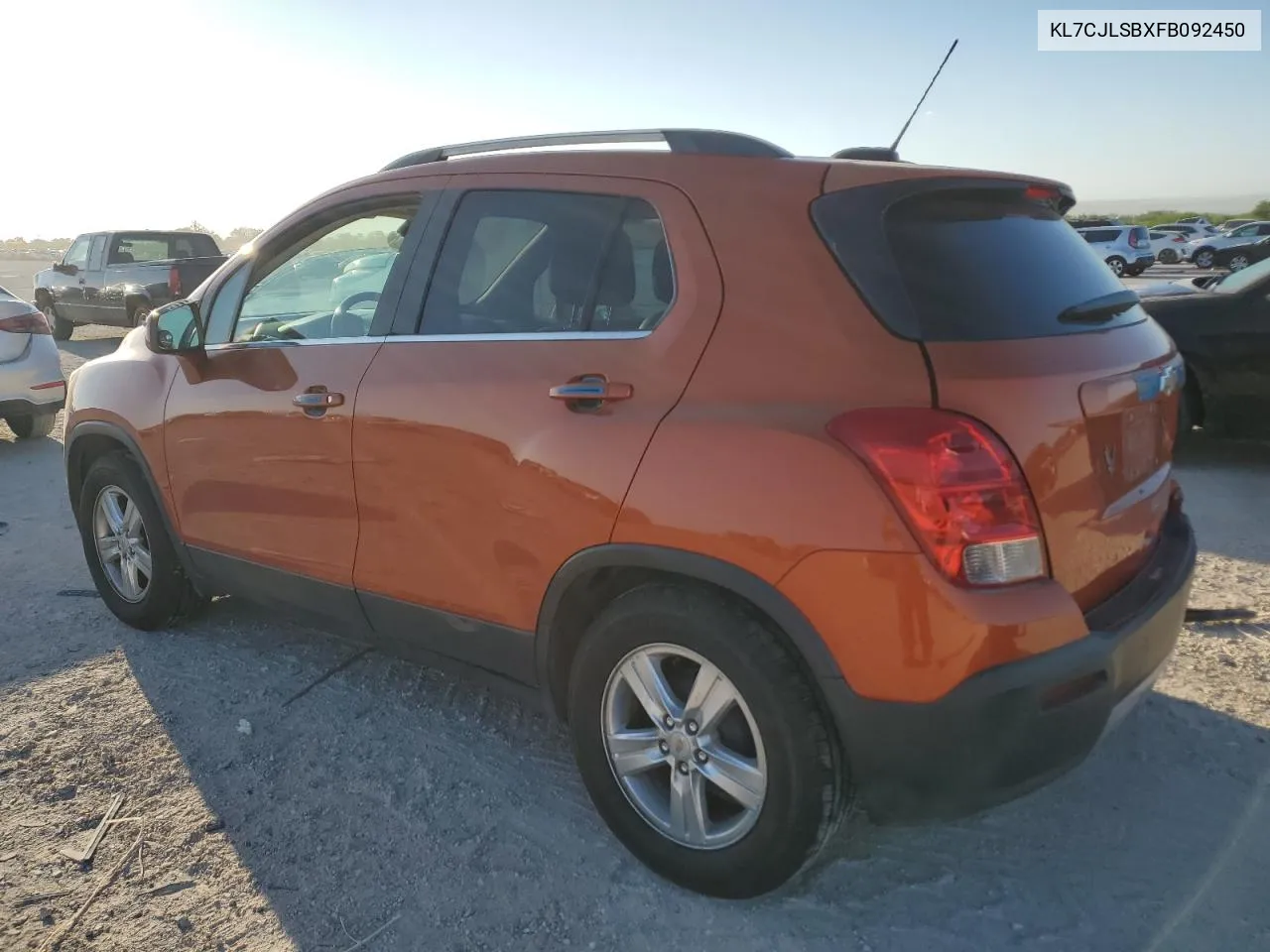 2015 Chevrolet Trax 1Lt VIN: KL7CJLSBXFB092450 Lot: 72735084