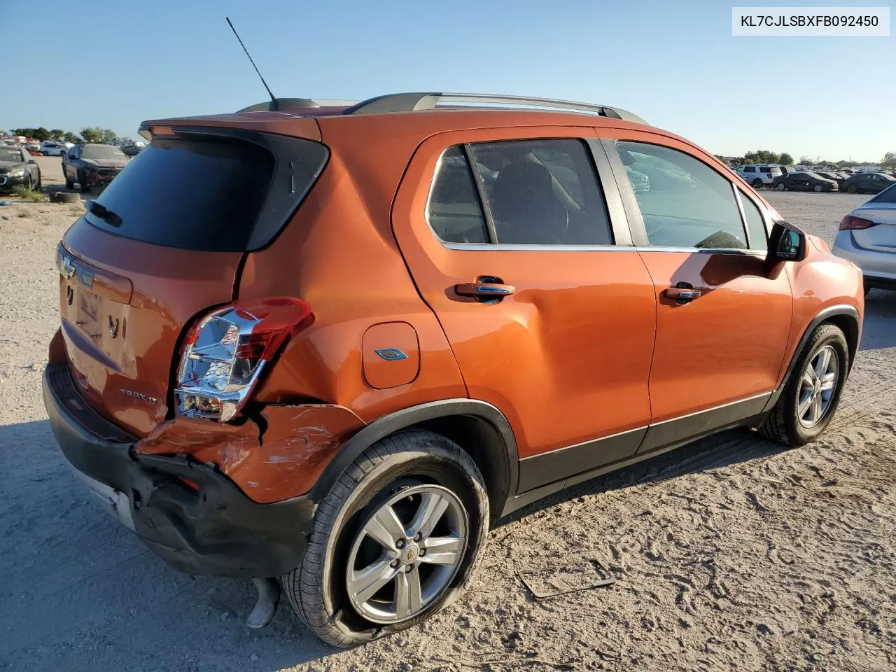 2015 Chevrolet Trax 1Lt VIN: KL7CJLSBXFB092450 Lot: 72735084