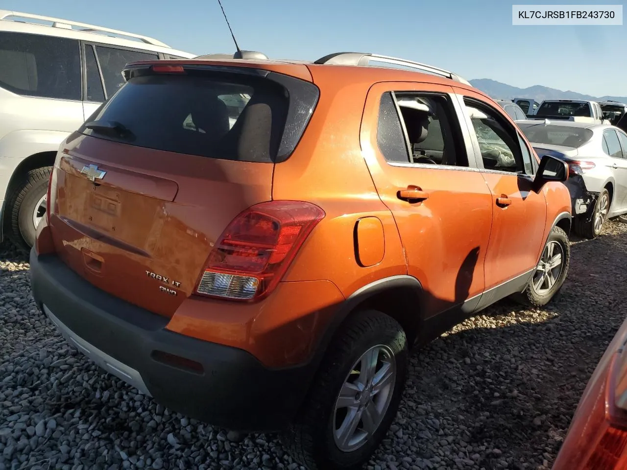 KL7CJRSB1FB243730 2015 Chevrolet Trax 1Lt