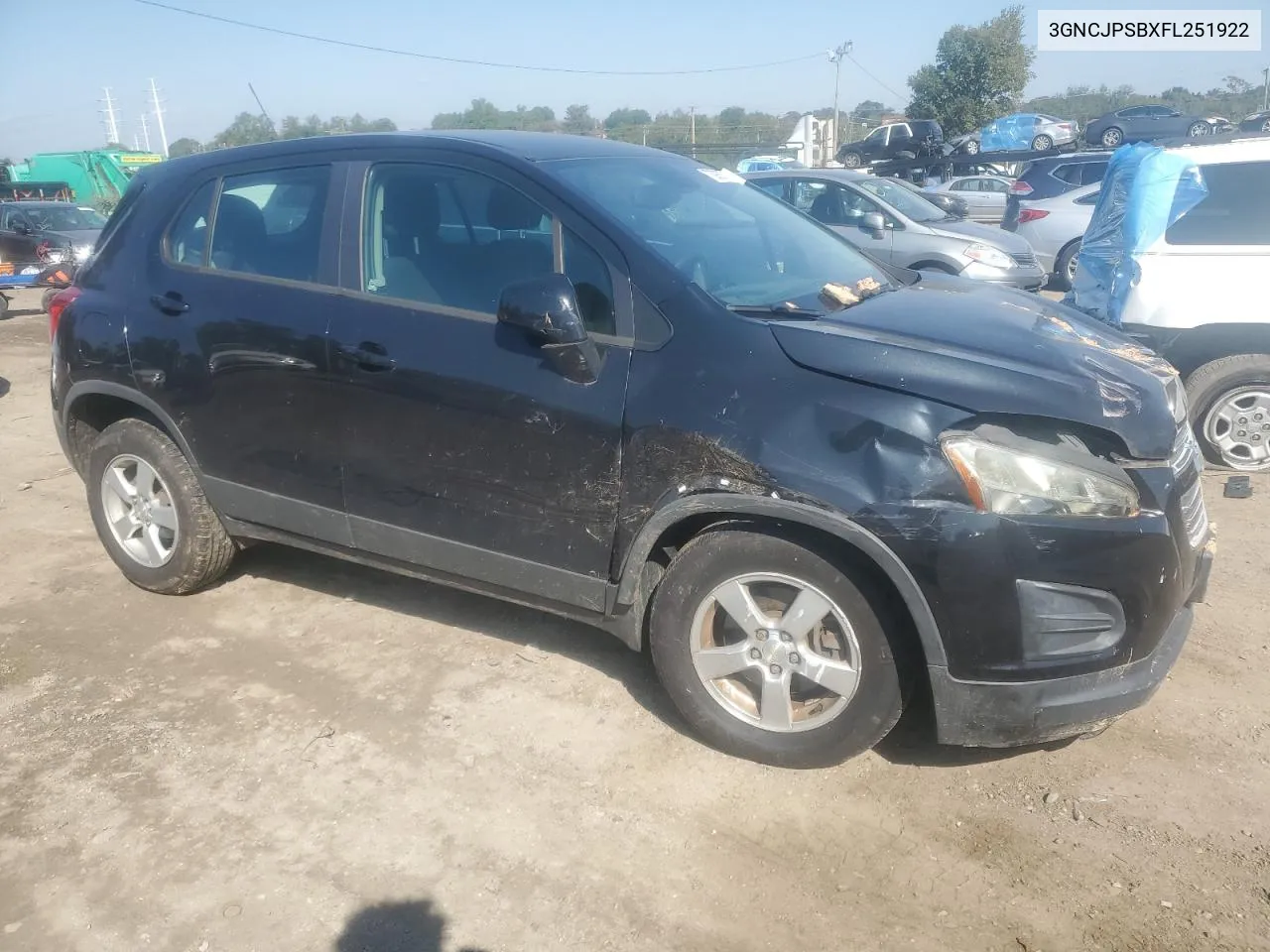 2015 Chevrolet Trax 1Ls VIN: 3GNCJPSBXFL251922 Lot: 73936714