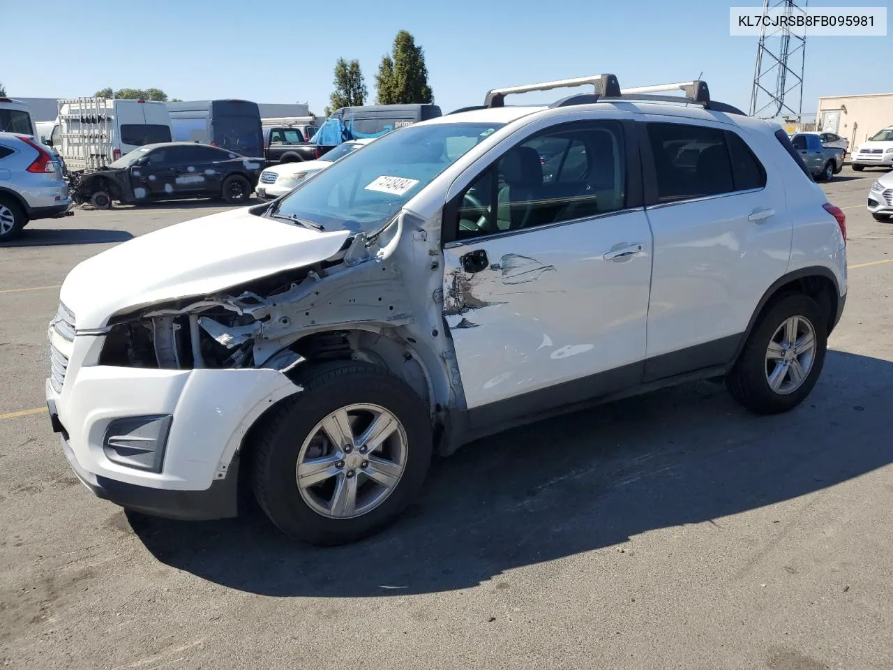 2015 Chevrolet Trax 1Lt VIN: KL7CJRSB8FB095981 Lot: 74148484