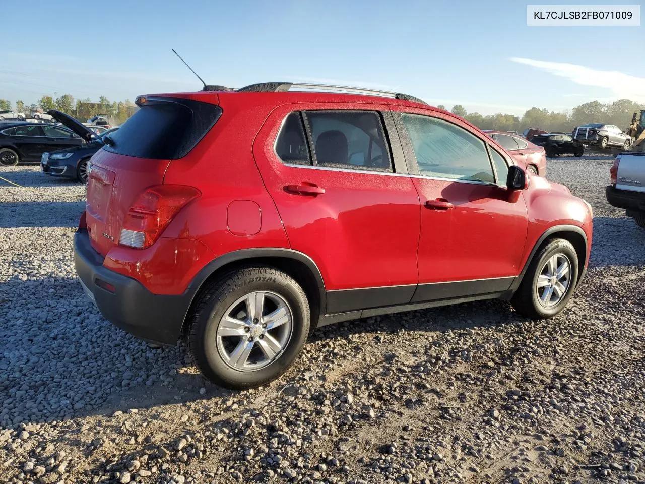 2015 Chevrolet Trax 1Lt VIN: KL7CJLSB2FB071009 Lot: 74171304