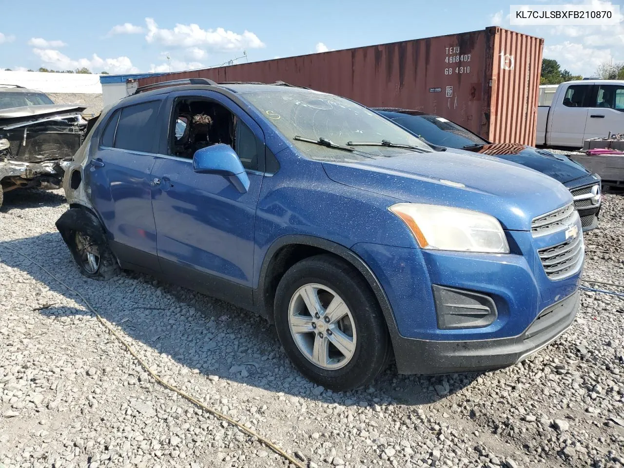 2015 Chevrolet Trax 1Lt VIN: KL7CJLSBXFB210870 Lot: 74330054