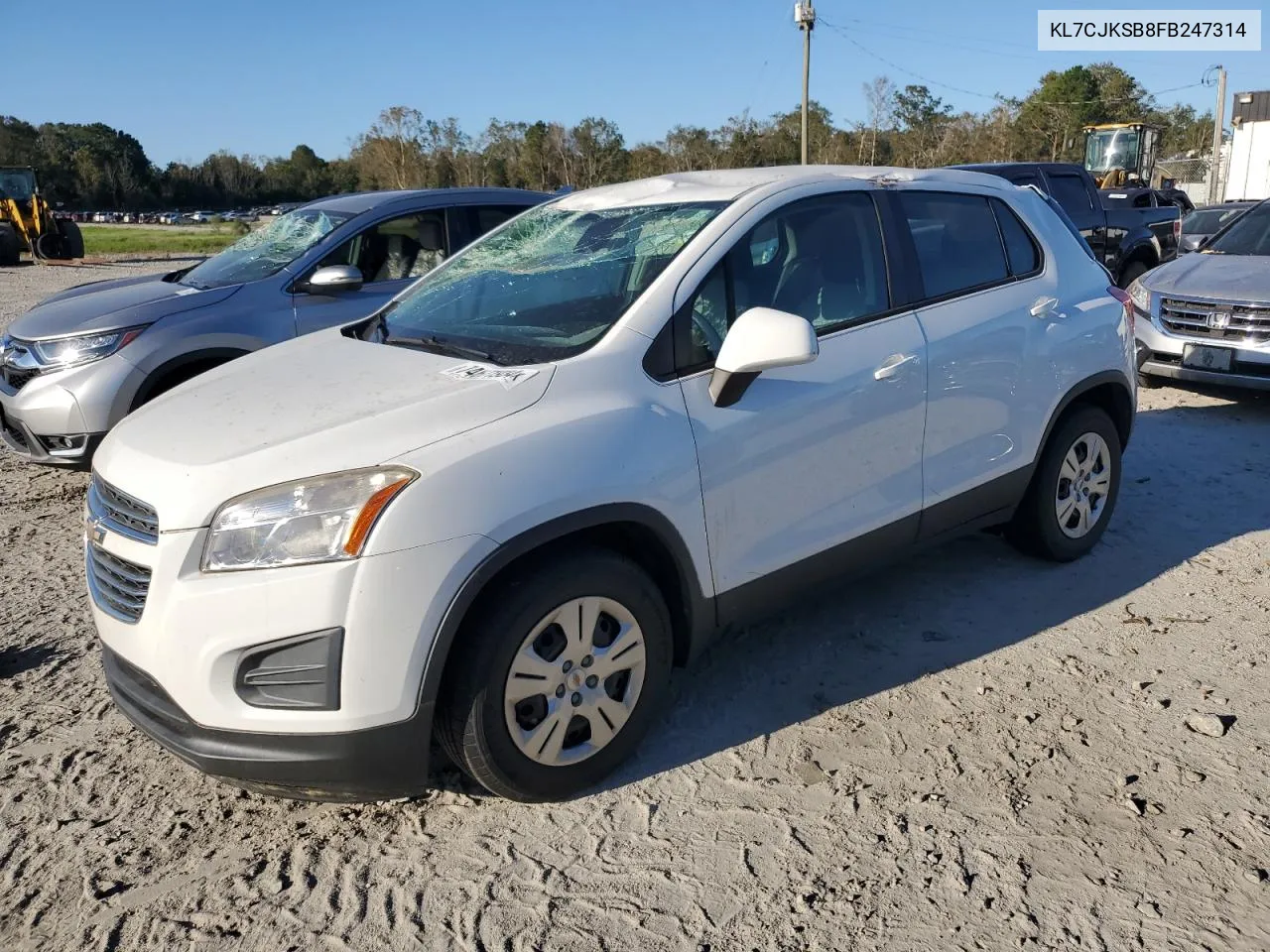 2015 Chevrolet Trax Ls VIN: KL7CJKSB8FB247314 Lot: 74671934