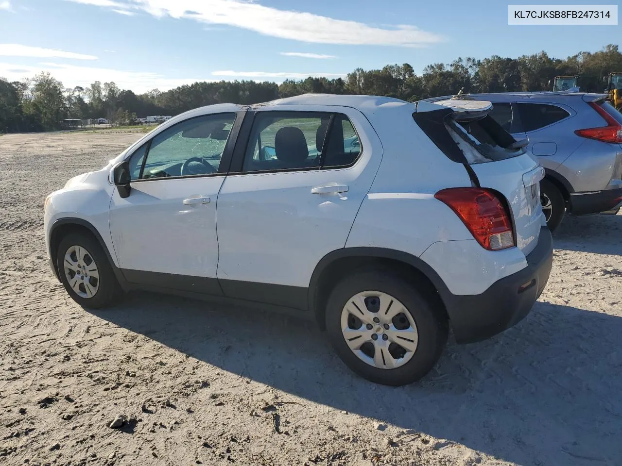 2015 Chevrolet Trax Ls VIN: KL7CJKSB8FB247314 Lot: 74671934