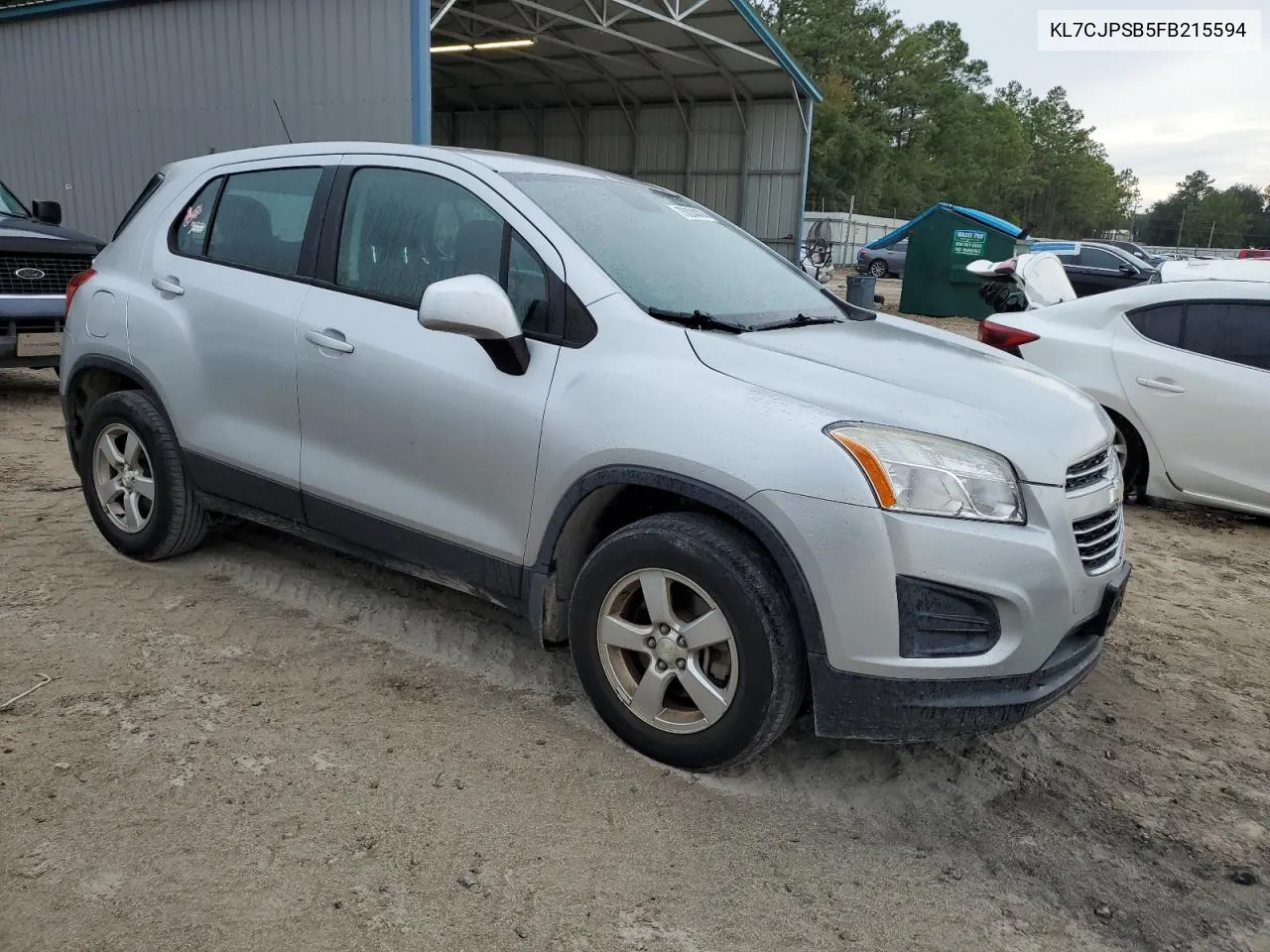 2015 Chevrolet Trax 1Ls VIN: KL7CJPSB5FB215594 Lot: 75004474