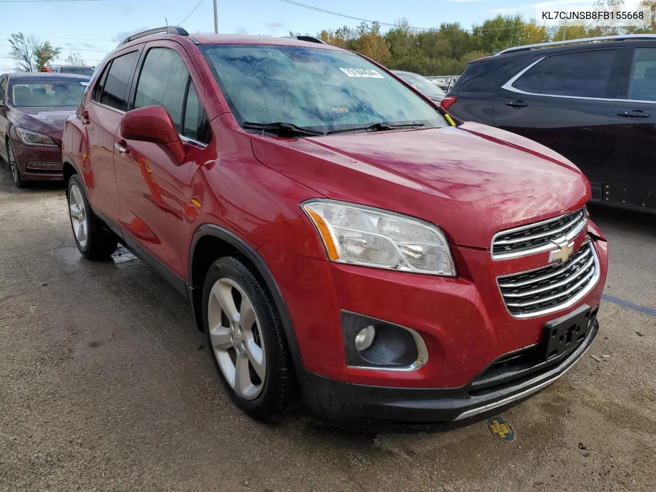 2015 Chevrolet Trax Ltz VIN: KL7CJNSB8FB155668 Lot: 75184434