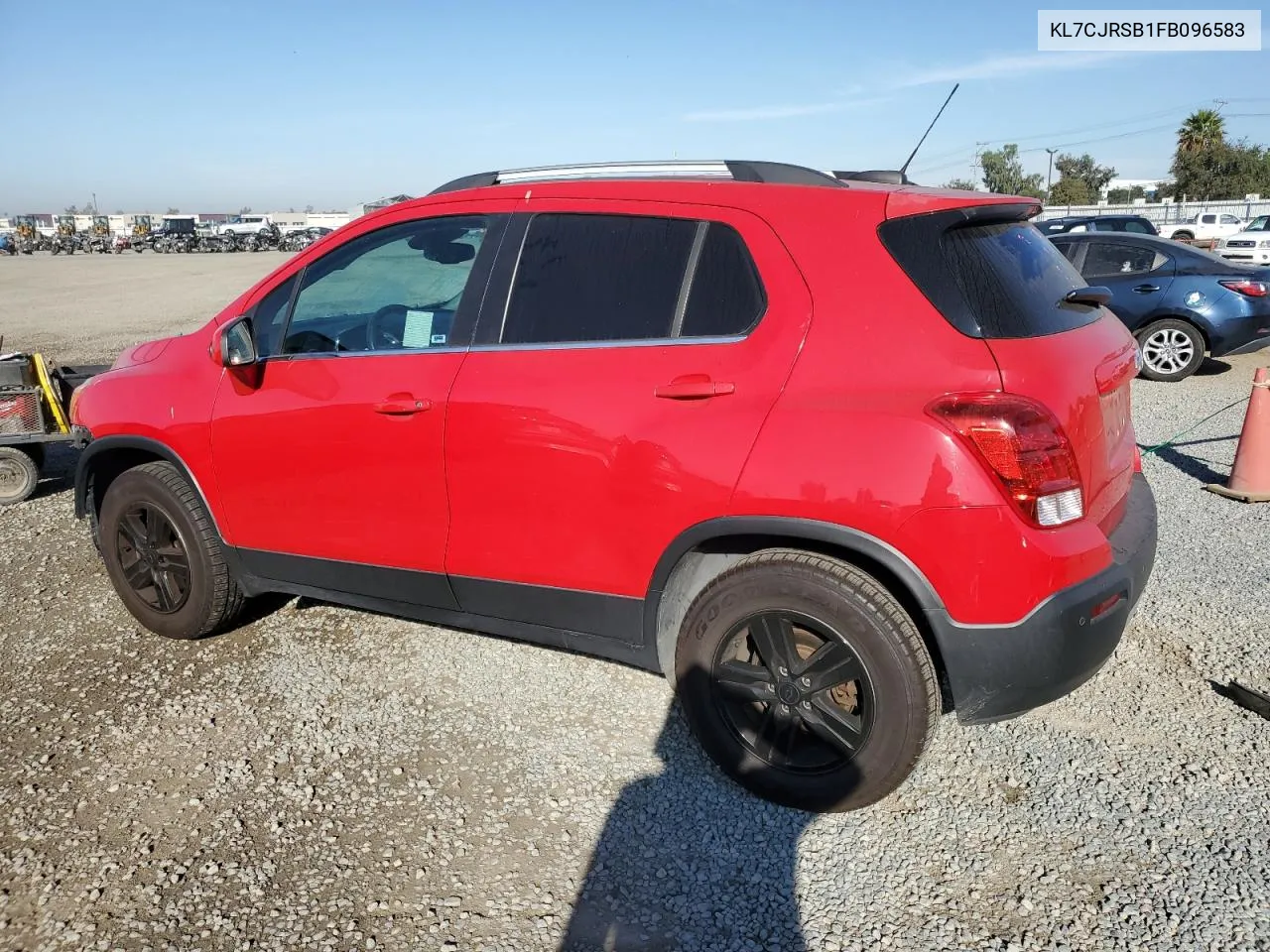 2015 Chevrolet Trax 1Lt VIN: KL7CJRSB1FB096583 Lot: 75482884