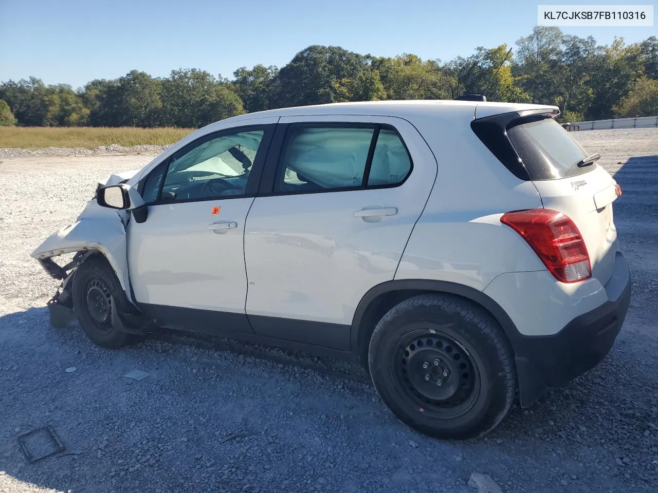 2015 Chevrolet Trax Ls VIN: KL7CJKSB7FB110316 Lot: 75486064