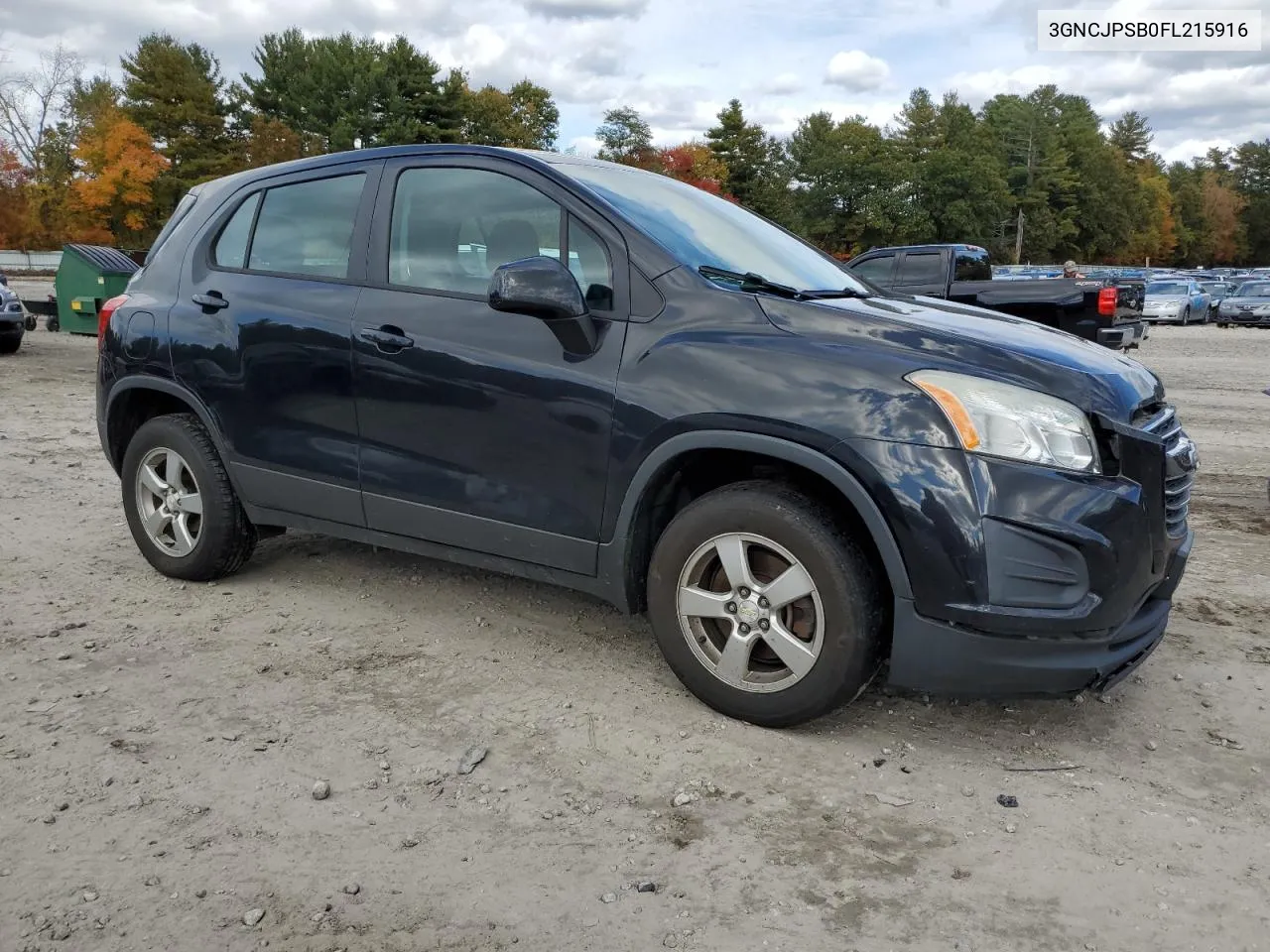 2015 Chevrolet Trax 1Ls VIN: 3GNCJPSB0FL215916 Lot: 76288434