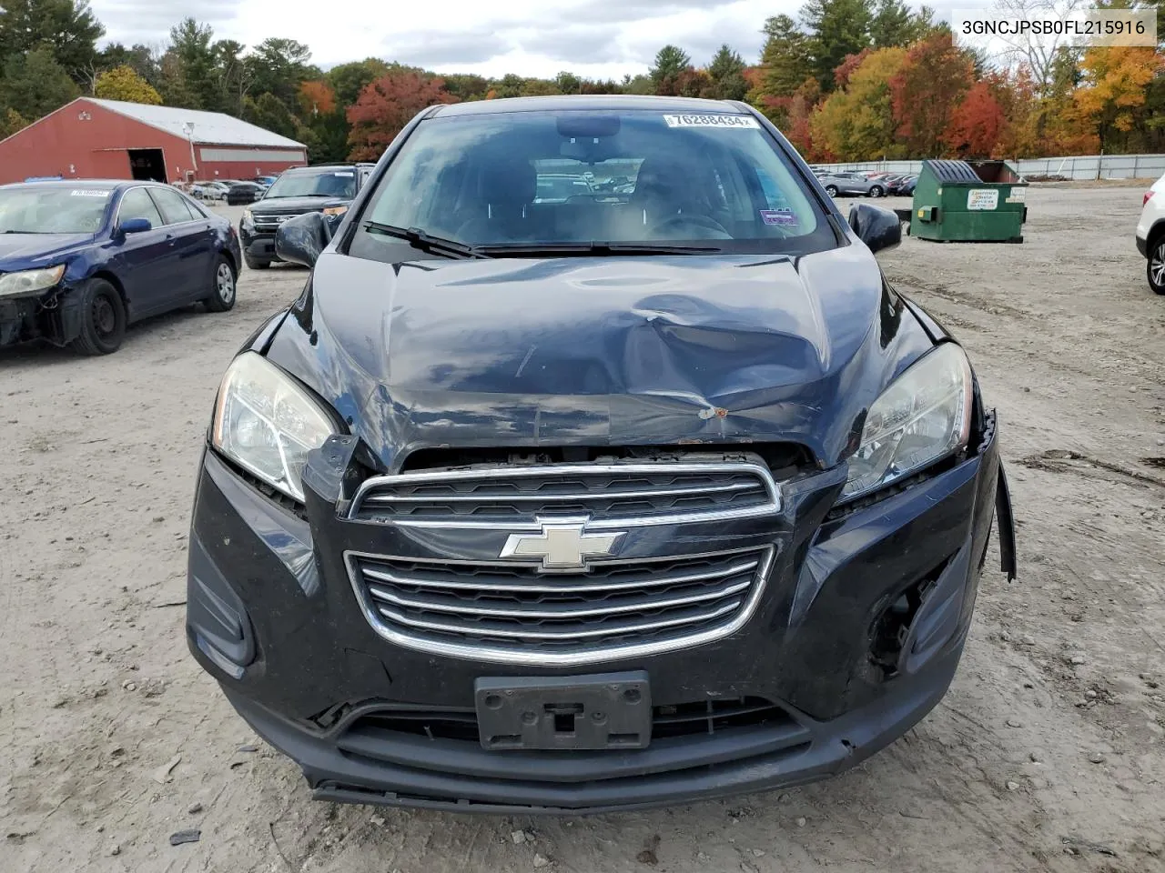 2015 Chevrolet Trax 1Ls VIN: 3GNCJPSB0FL215916 Lot: 76288434