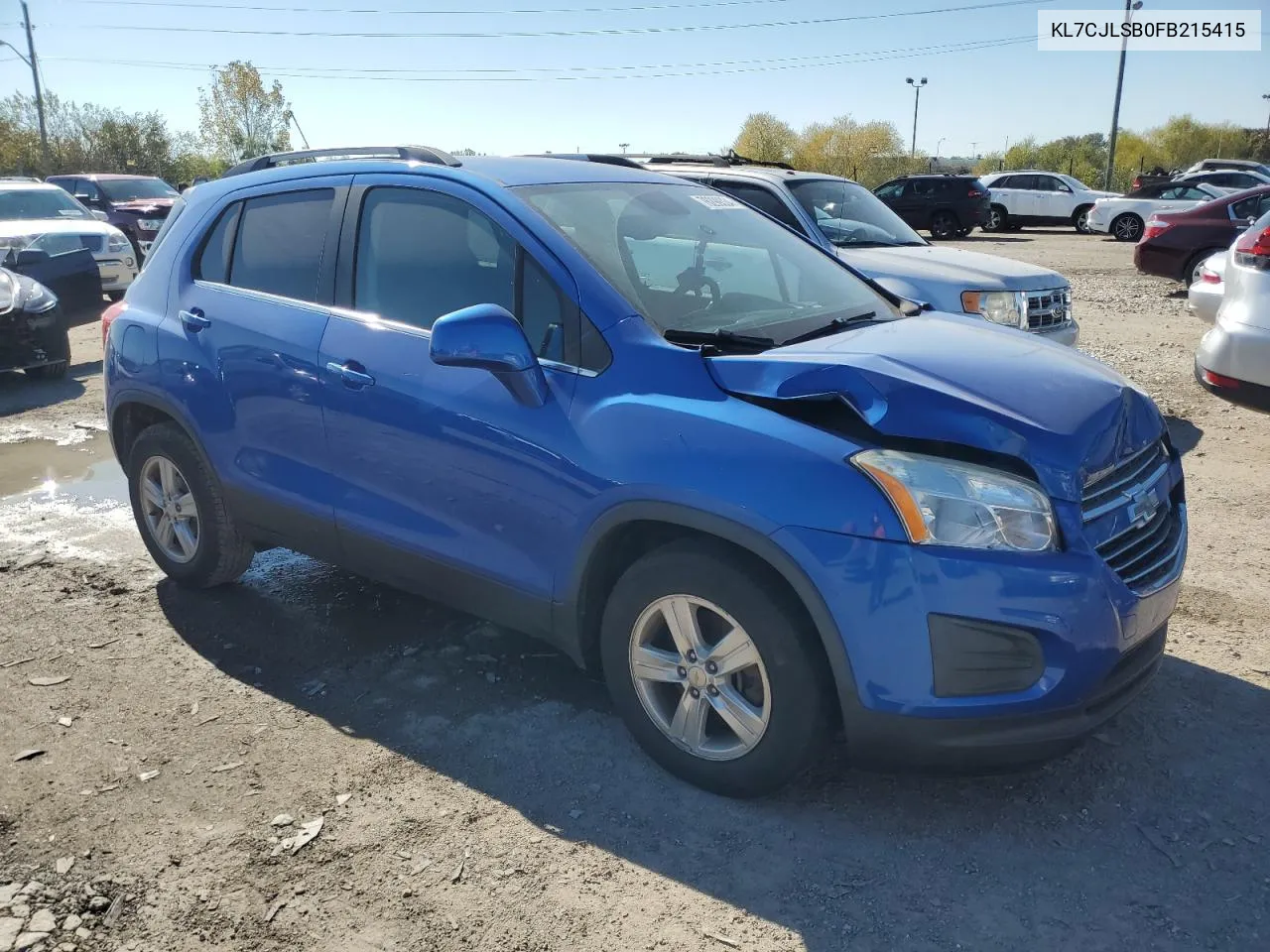 2015 Chevrolet Trax 1Lt VIN: KL7CJLSB0FB215415 Lot: 76299334