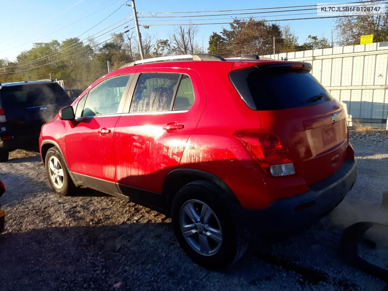 2015 Chevrolet Trax 1Lt VIN: KL7CJLSB6FB128747 Lot: 76323534