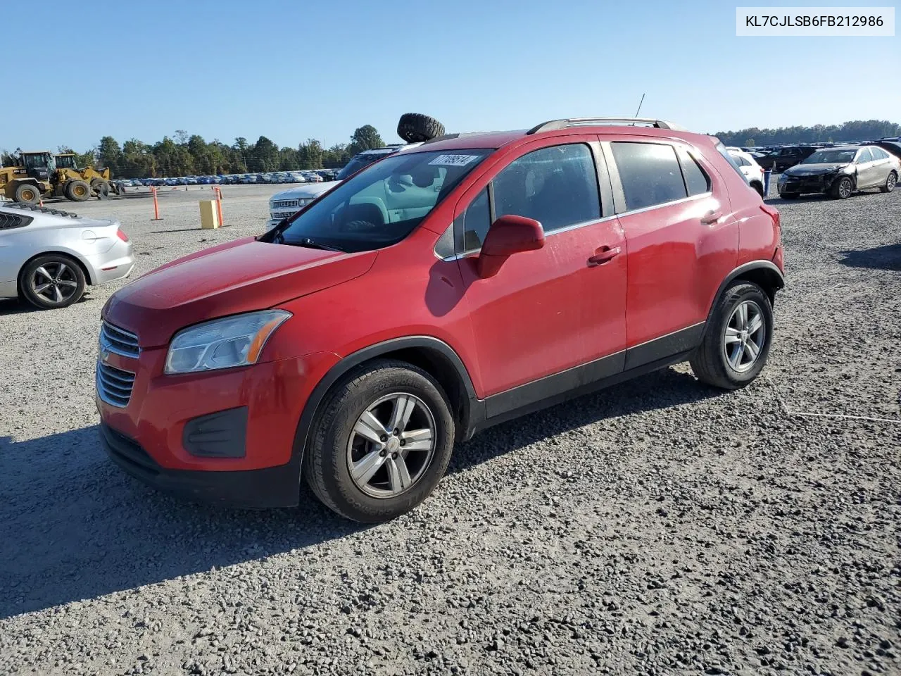 2015 Chevrolet Trax 1Lt VIN: KL7CJLSB6FB212986 Lot: 77109514