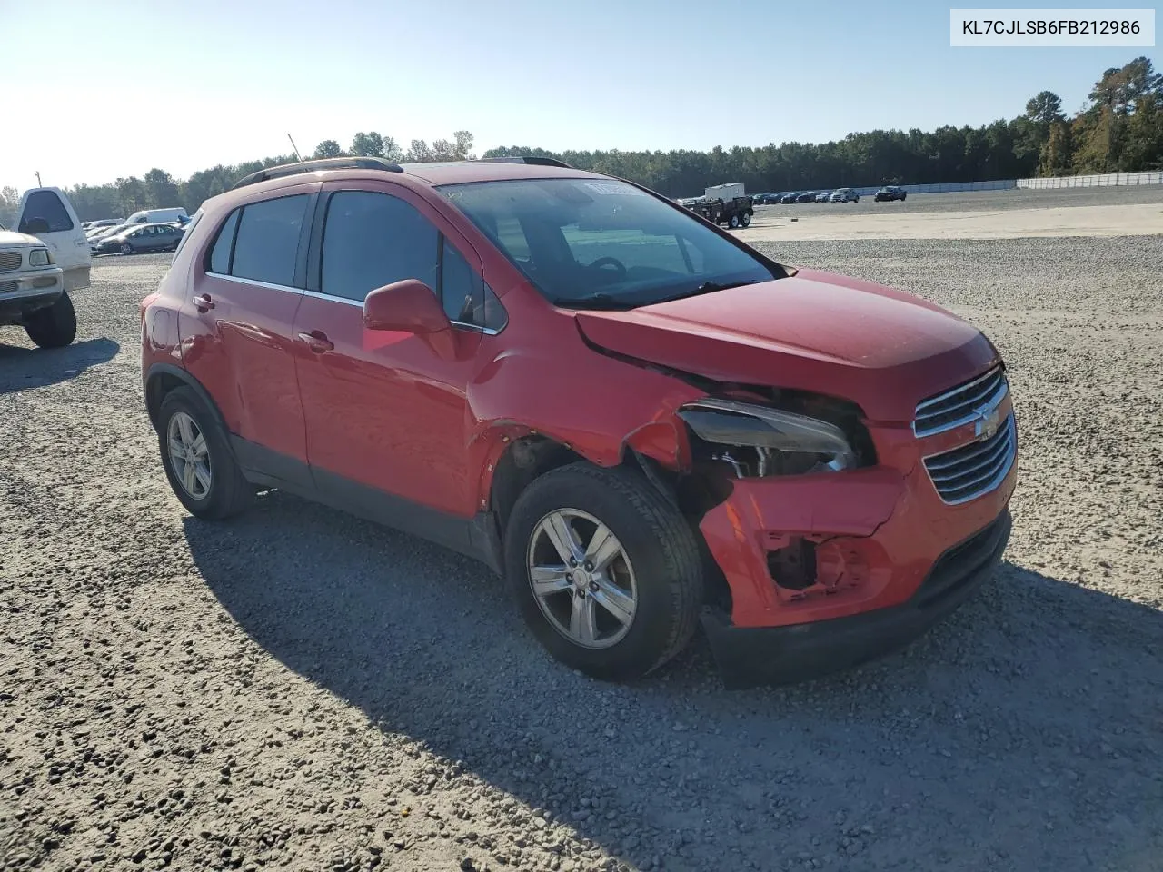 2015 Chevrolet Trax 1Lt VIN: KL7CJLSB6FB212986 Lot: 77109514