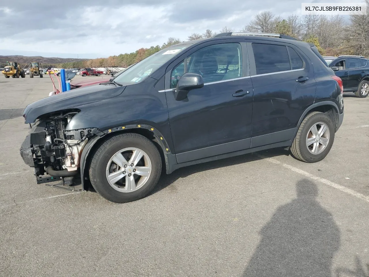 KL7CJLSB9FB226381 2015 Chevrolet Trax 1Lt